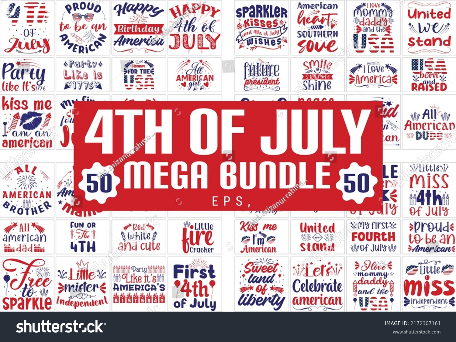 SVG of 4th of July SVG Mega Bundle, T-shirt design, United States Independence Day Bundle SVG eps. Files for Cutting Machines Cameo Cricut svg