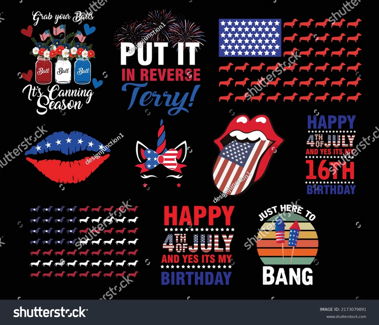 SVG of 4th of July SVG T shirt Design Bundle. funny cut files, funny eps files, USA independence day Design svg