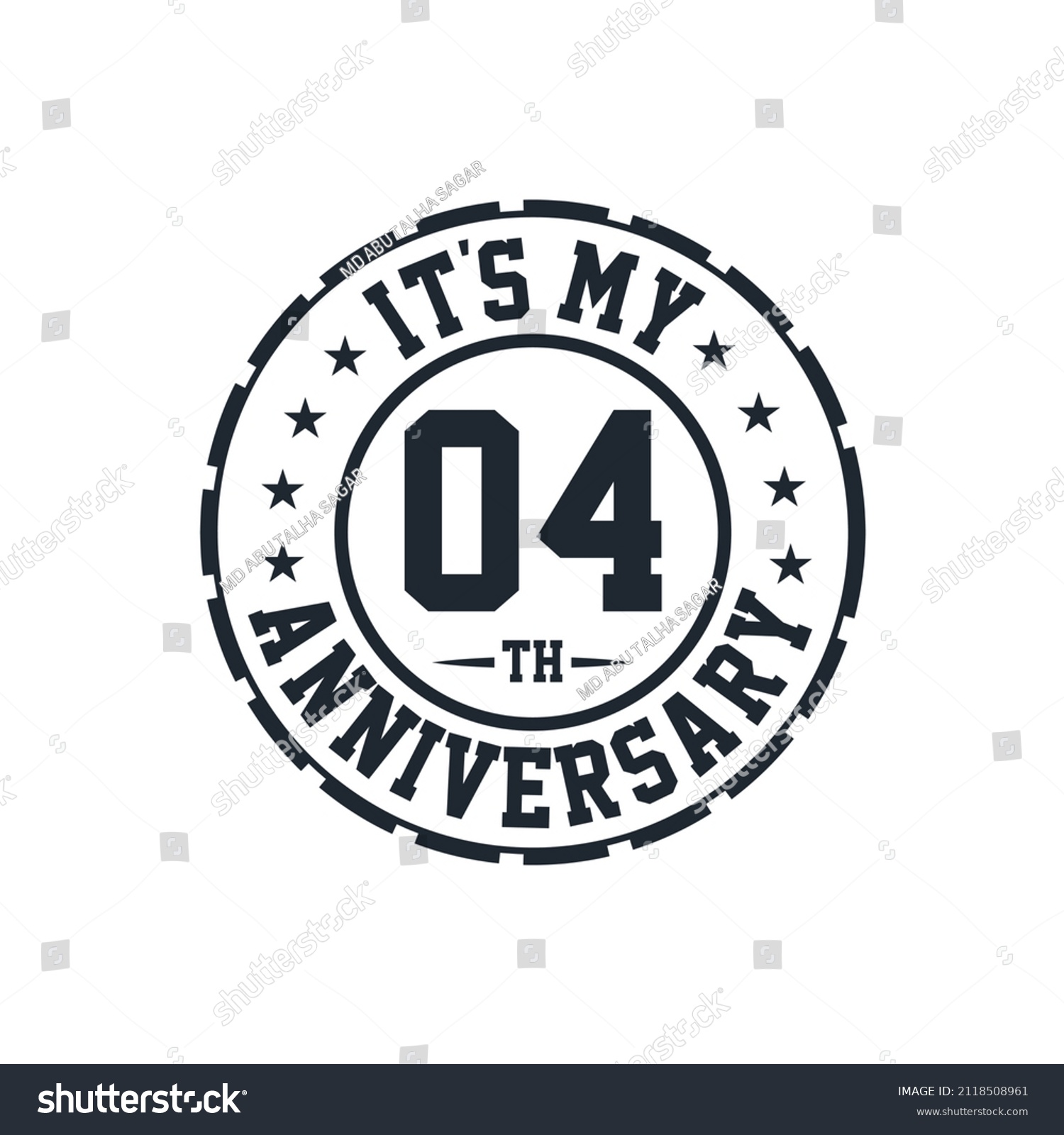 SVG of 4th Wedding Anniversary celebration It's my 4th Anniversary svg