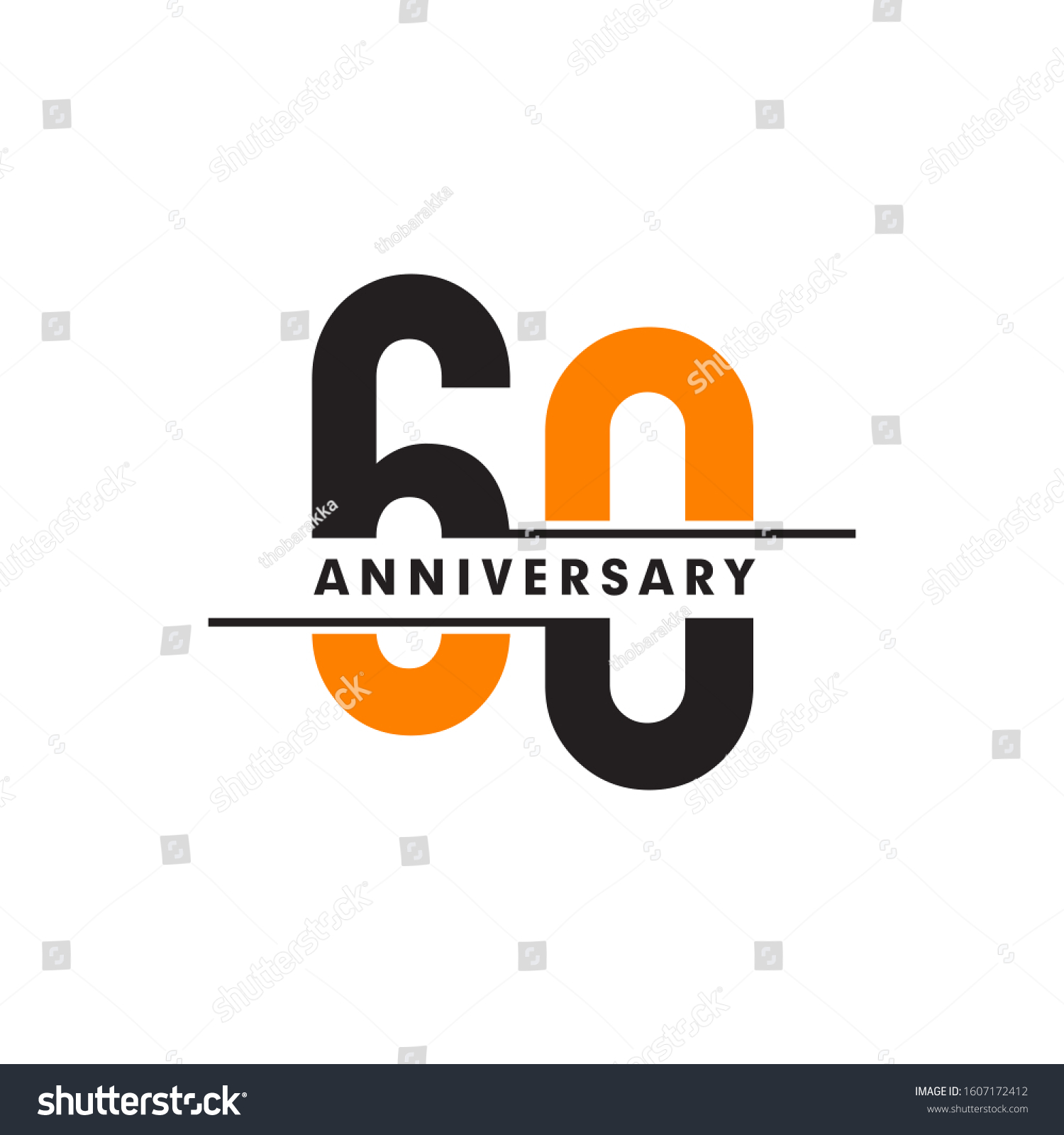 SVG of 60th year celebrating anniversary emblem logo design svg