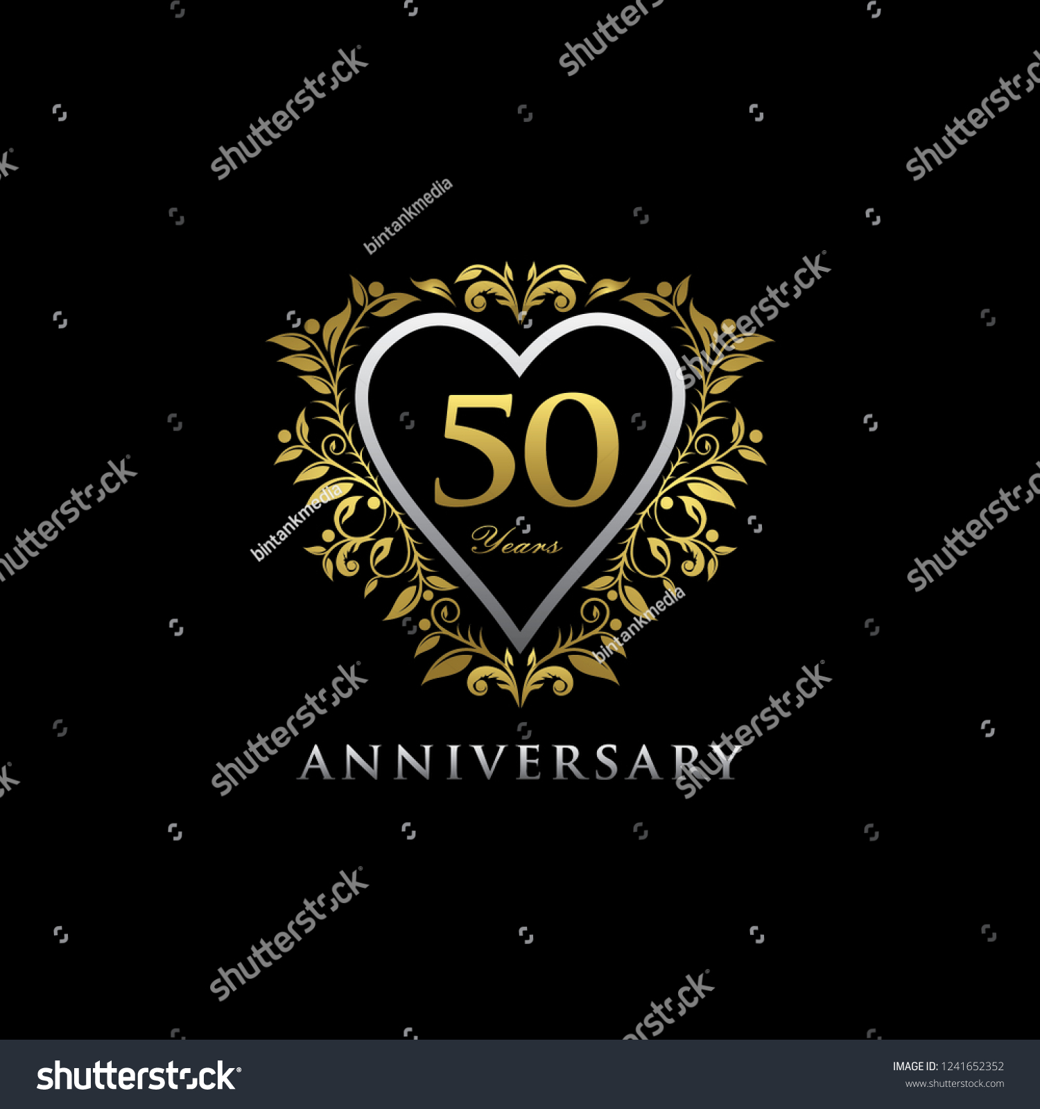 SVG of 50th Years Anniversary Celebration Design svg