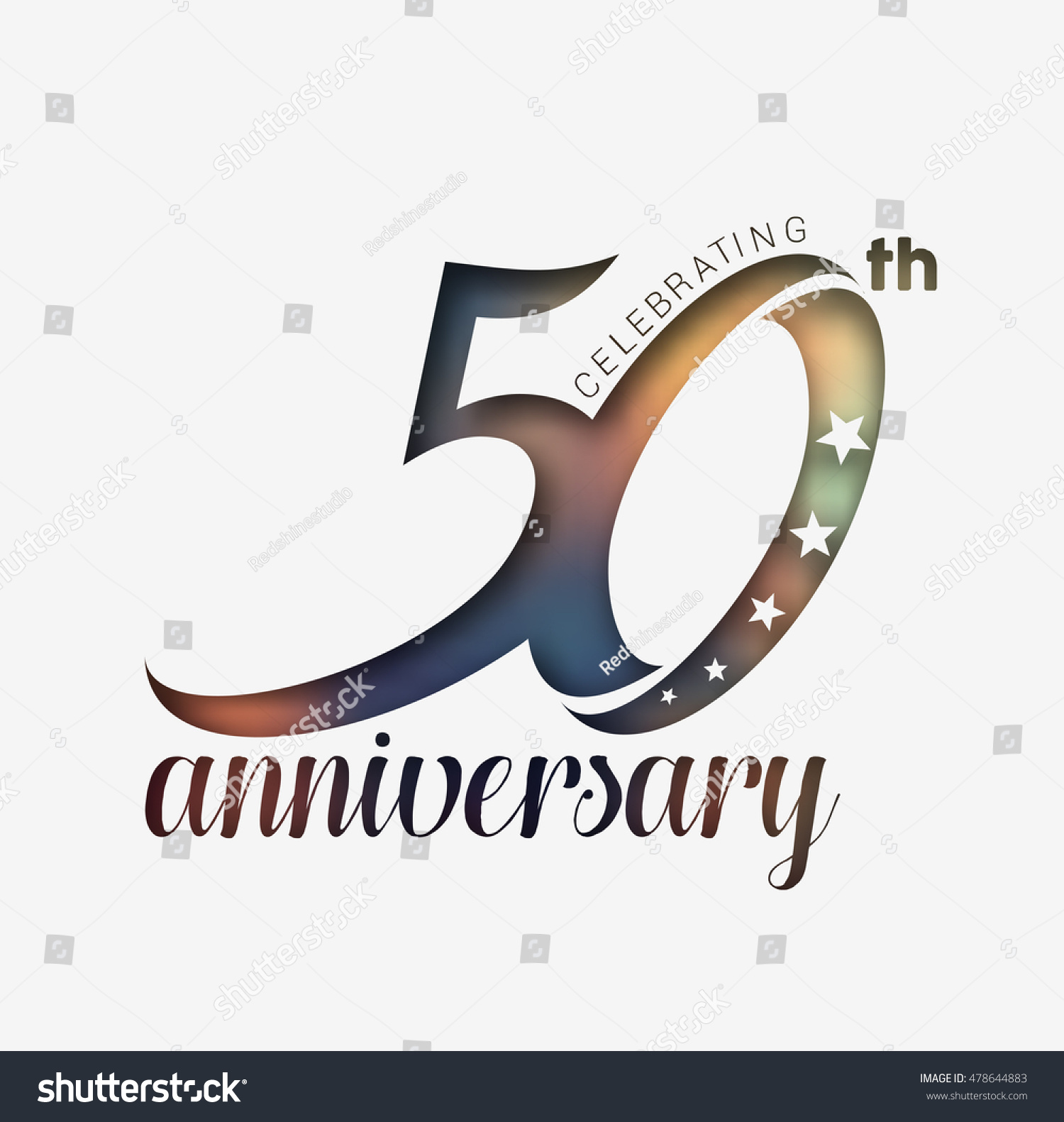 50th Years Anniversary Celebration Design. Stock Vector Illustration ...