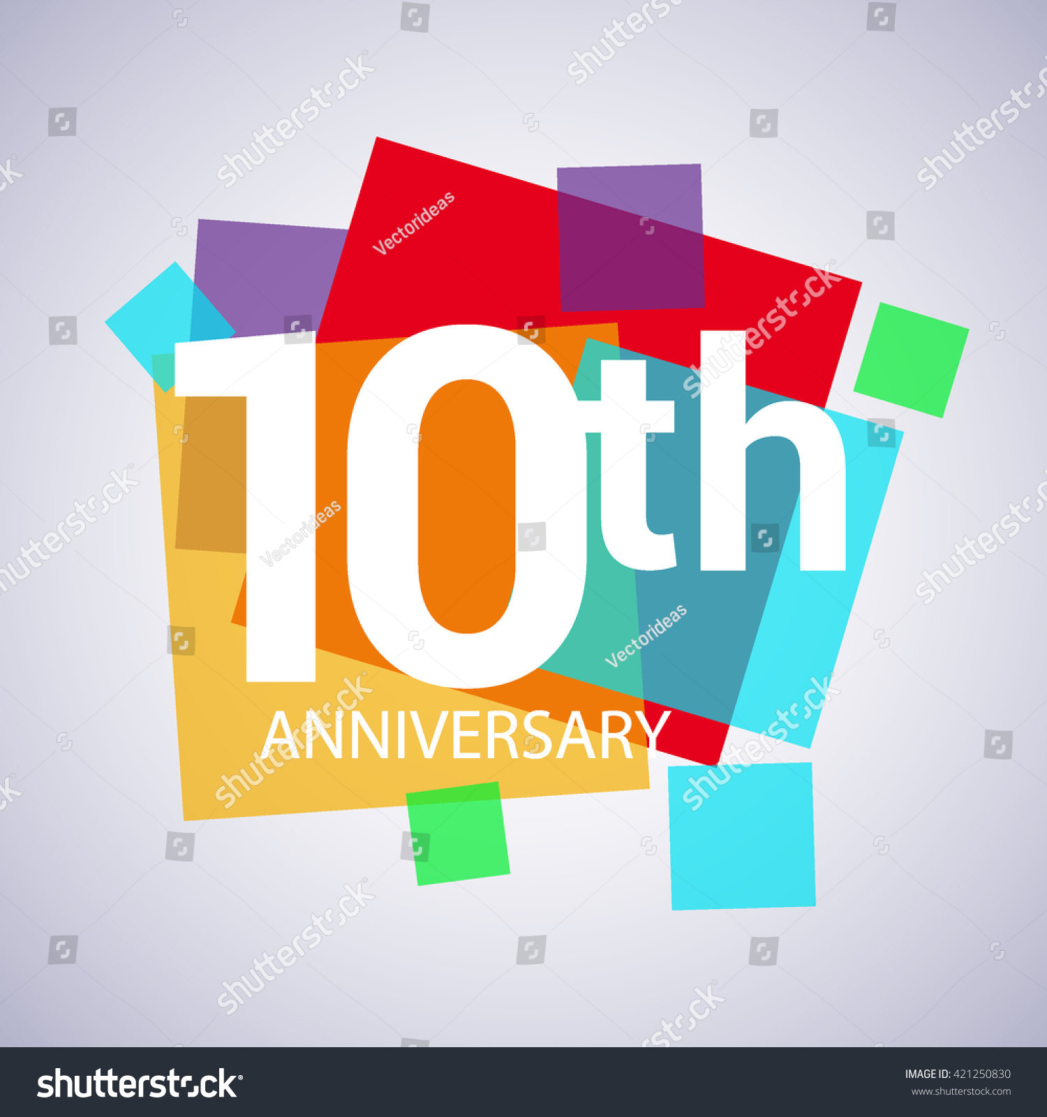 10th Years Anniversary Logo Vector Design Stock Vector (Royalty Free ...