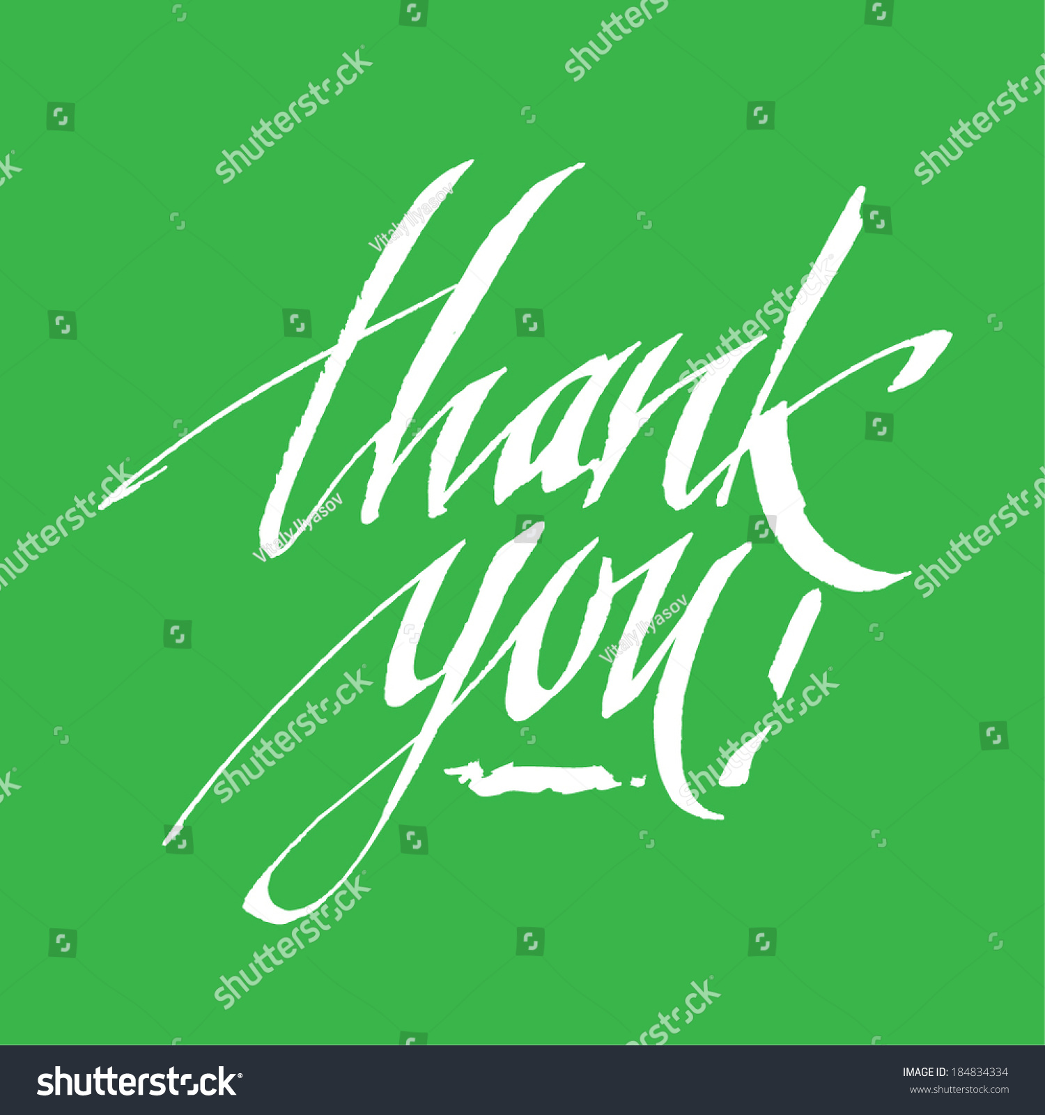 Thank You Calligraphic Lettering Stock Vector Royalty Free 184834334 Shutterstock 5903