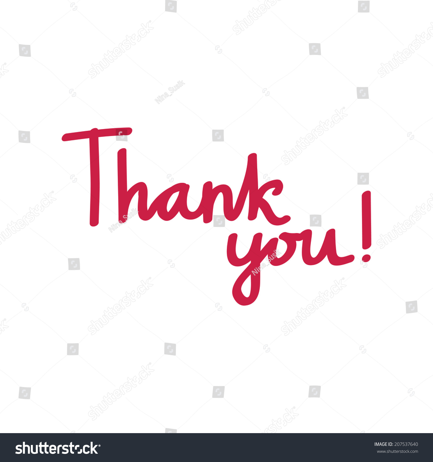 Thank You Lettering Stock Vector (Royalty Free) 207537640 | Shutterstock