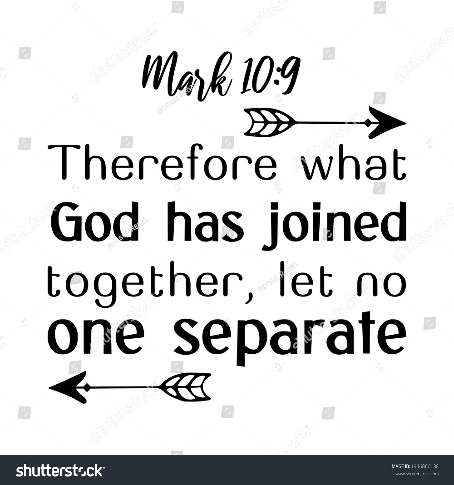 Therefore What God Has Joined Together Stock Vector (Royalty Free ...