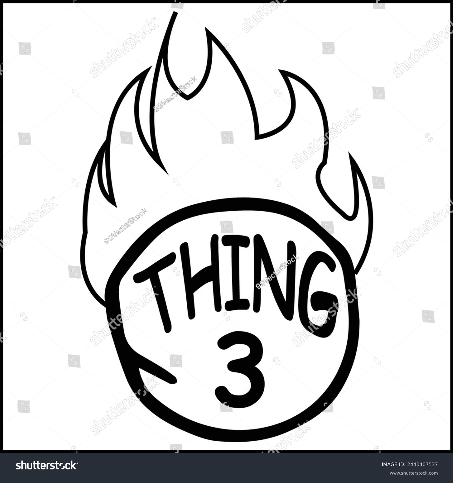 SVG of 3 Thing Vector Design| shirt print design | Silhouette Vector | cut file  svg