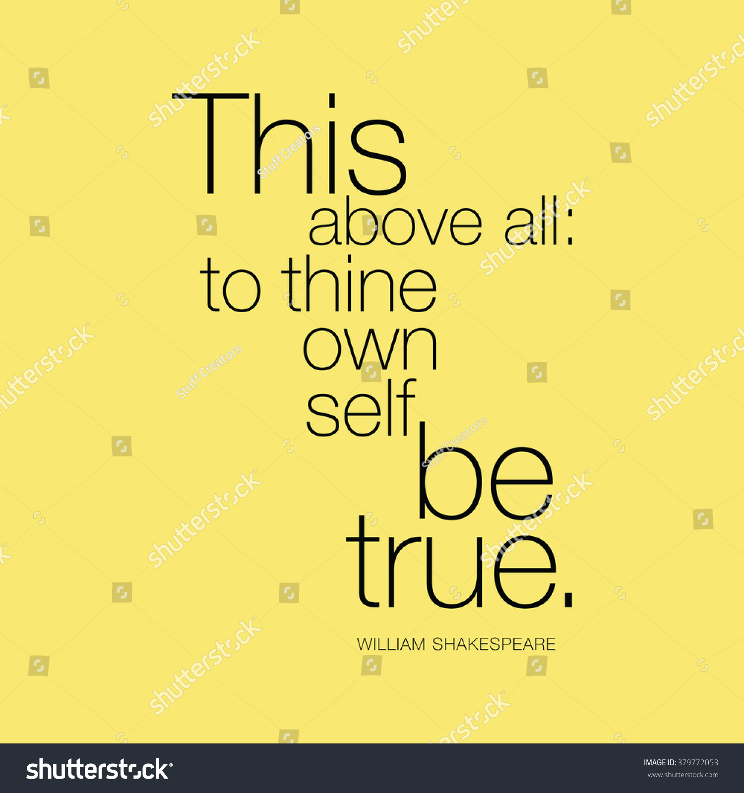 This Above All Thine Own Self Stock Vector (Royalty Free) 379772053 |  Shutterstock