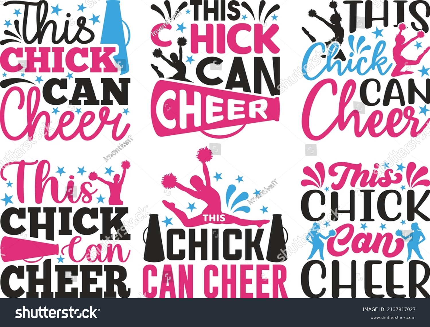 SVG of 
This Chick Can Cheer Holiday Printable Vector Illustration svg
