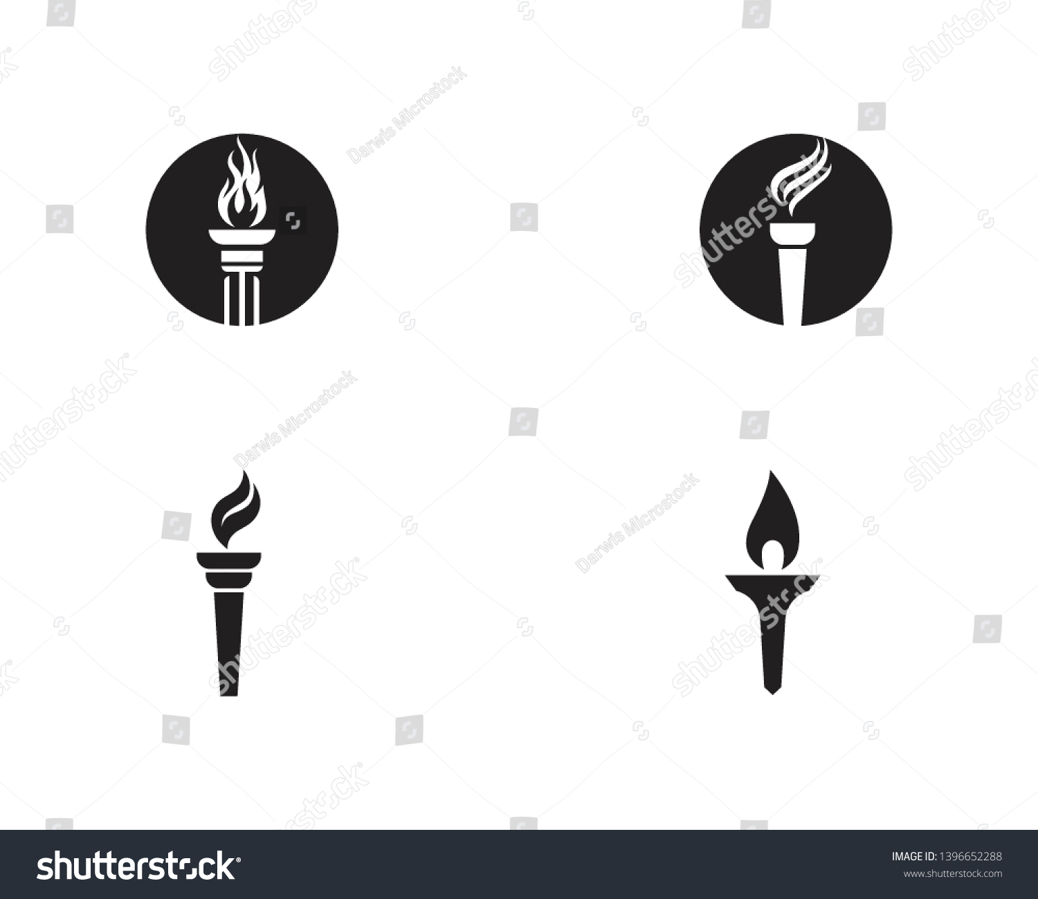 Torch Logo Symbol Design Inspiration Stock Vector (Royalty Free ...