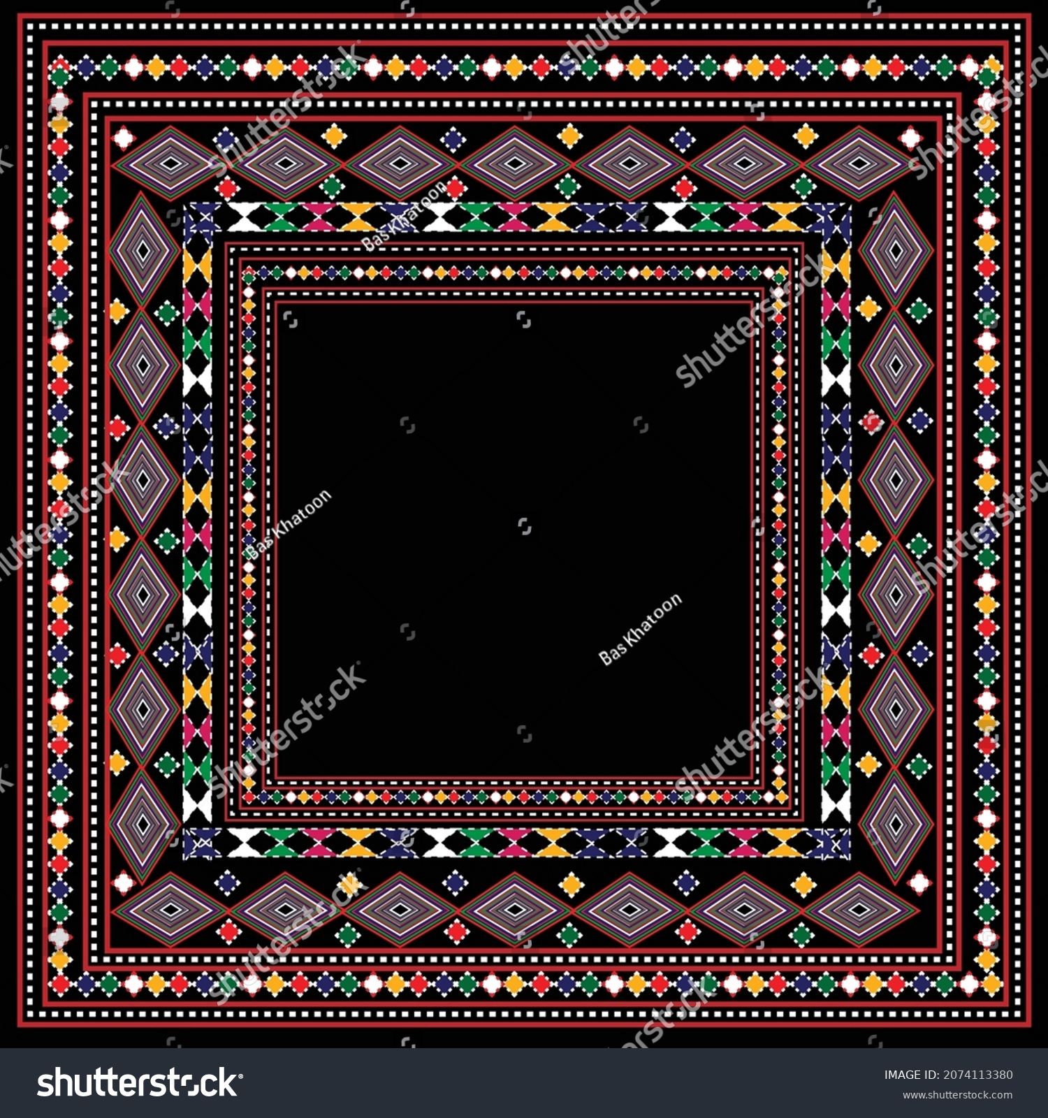 SVG of  traditional  frame embroidery  pattern. Turkish ornament. folk art. seamless wallpaper. svg