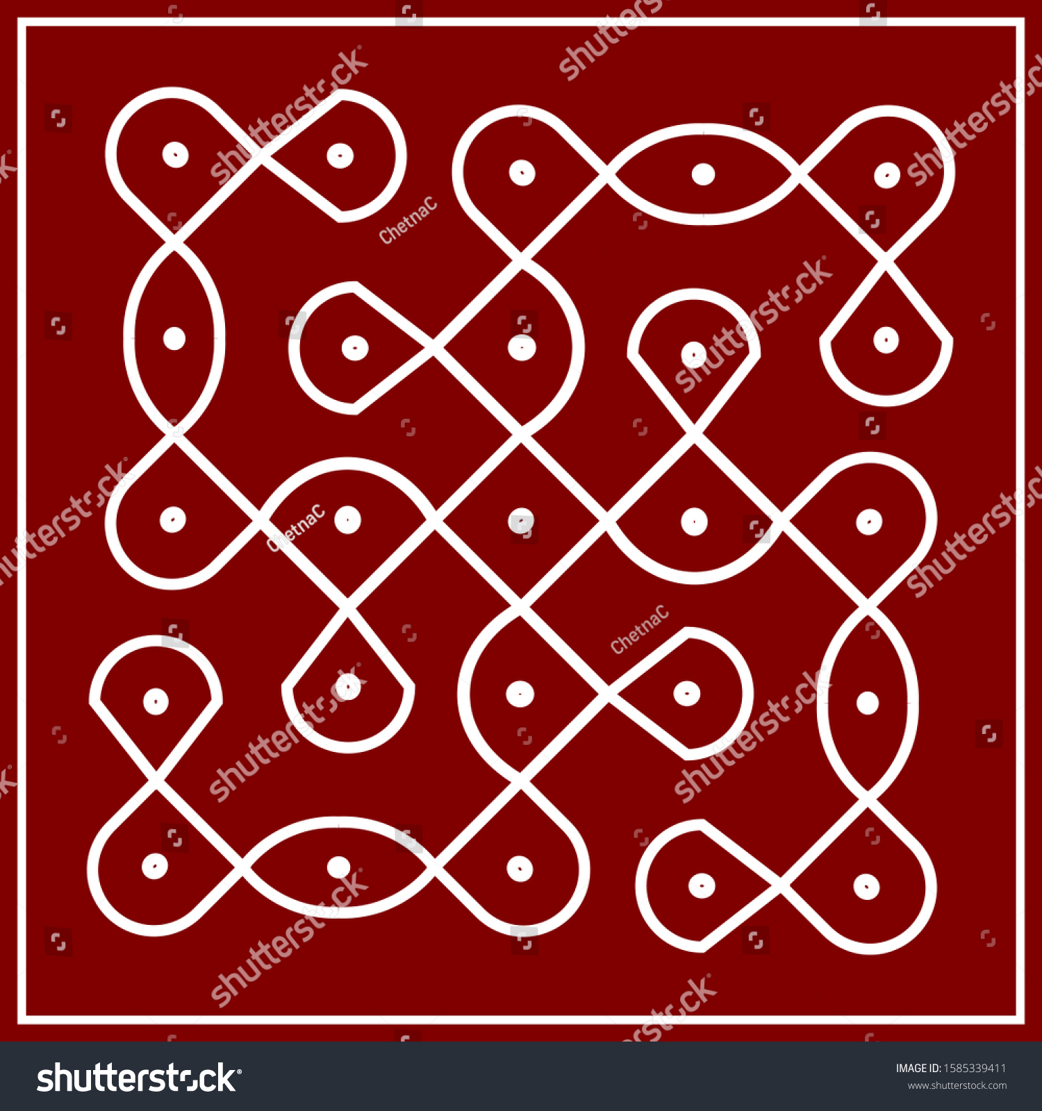 SVG of 
Traditional Indian folk art - known as rangoli, kolam, alpona for diwali,onam, vector design svg