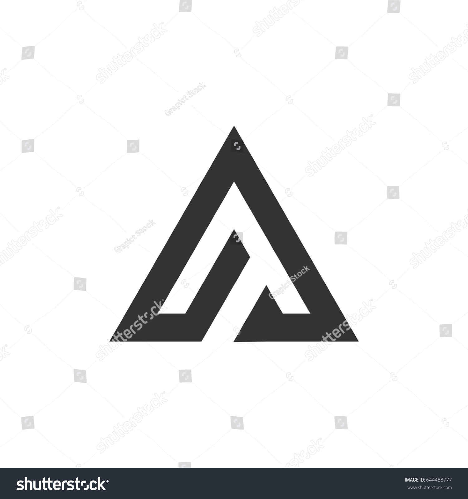 triangle logo concept xi stock vector royalty free 644488777 triangle logo