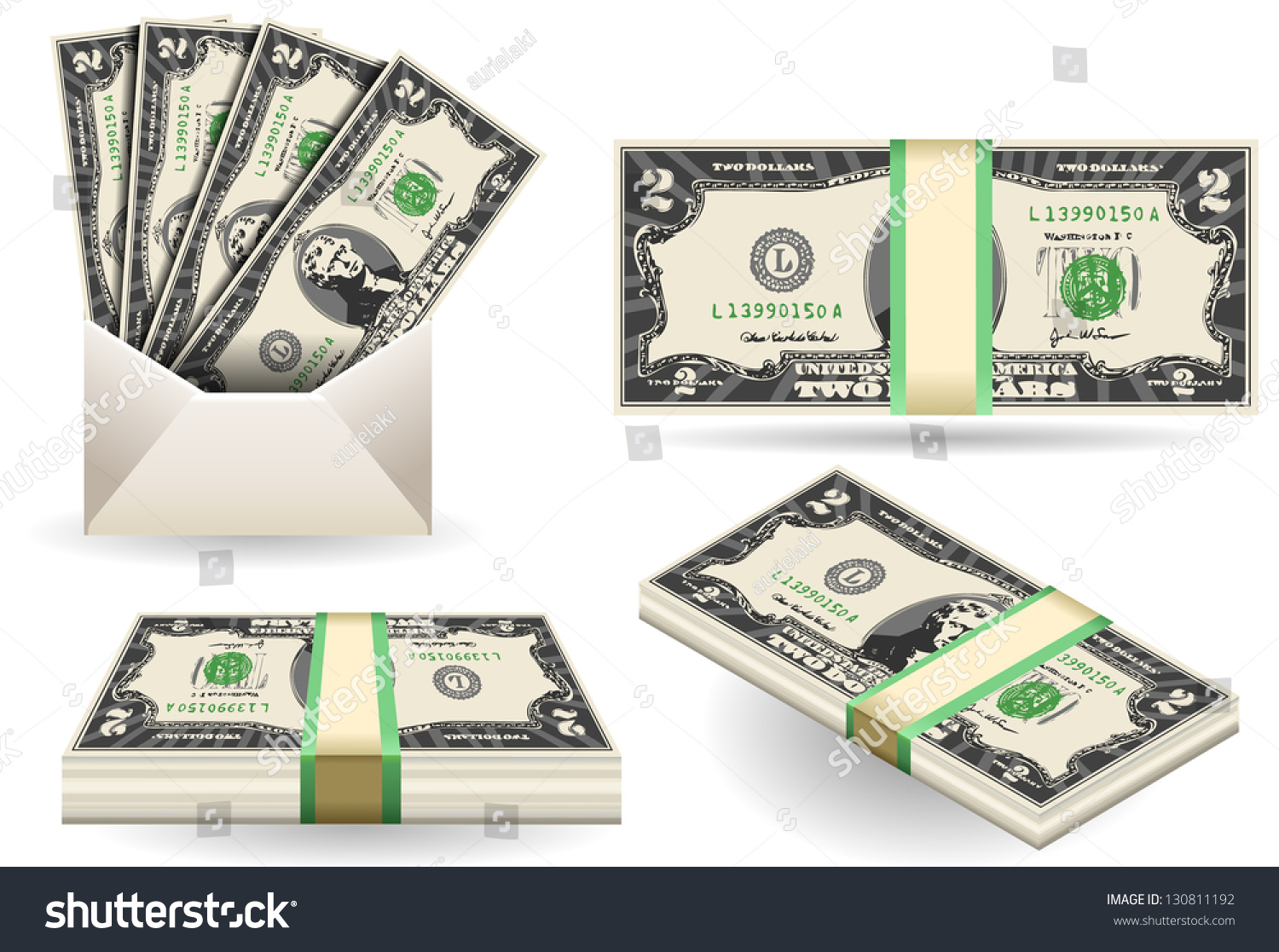 SVG of 2 Two Dollar Bill .Icon svg