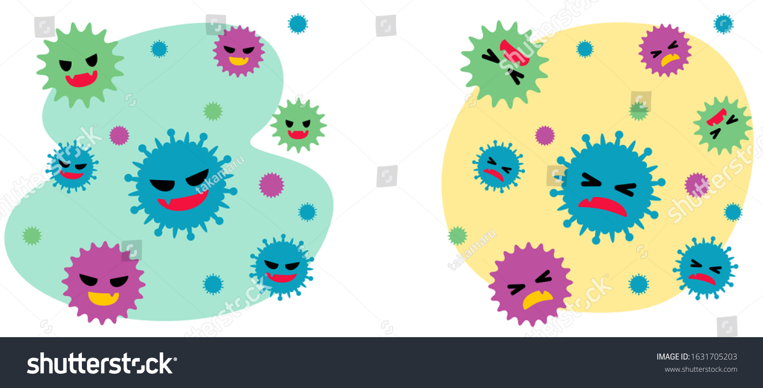 SVG of 2 type of illustrations of virus svg