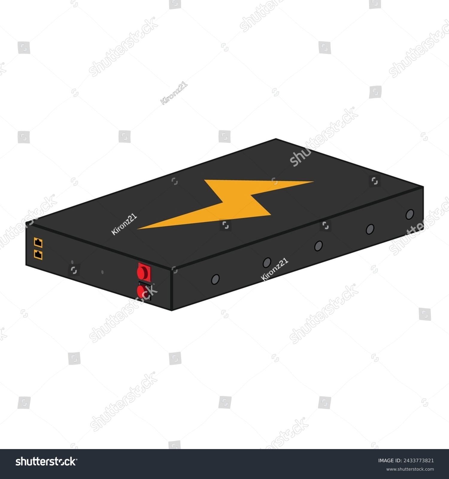 SVG of 2U Black Battery 3D Icon svg