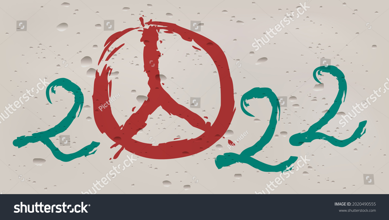 2022-under-sign-peace-hippie-symbol-stock-vector-royalty-free-2020490555