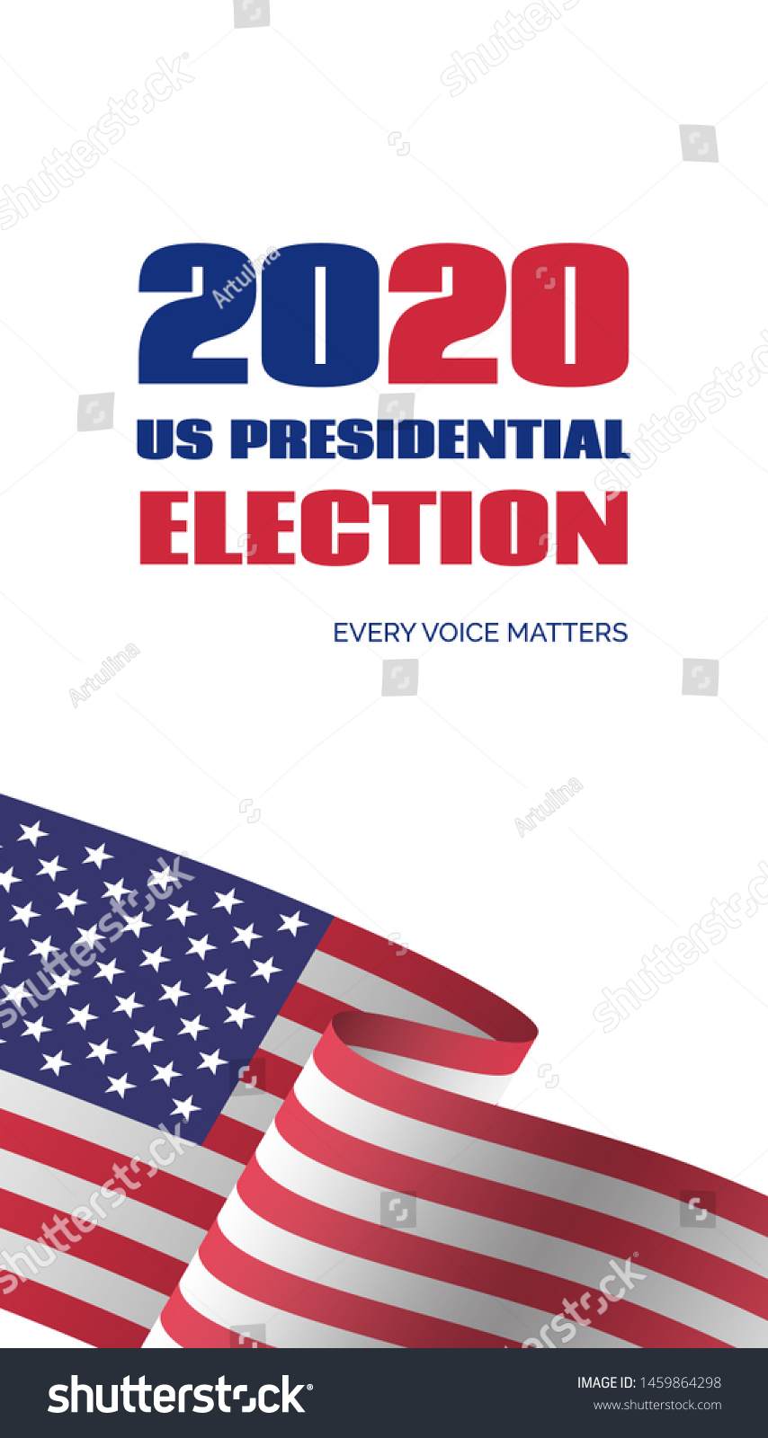 2020 Us Presidential Election Banner Vector Stock Vector (Royalty Free ...