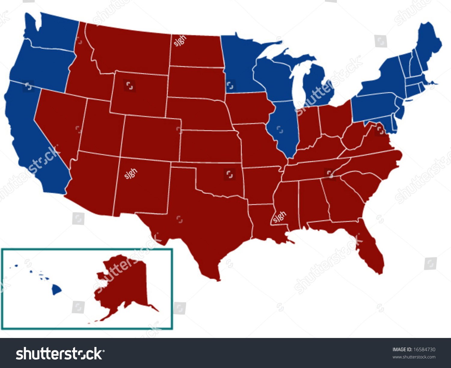 2004 Us Presidential Electoral Blue And Red States (Red - Republican ...