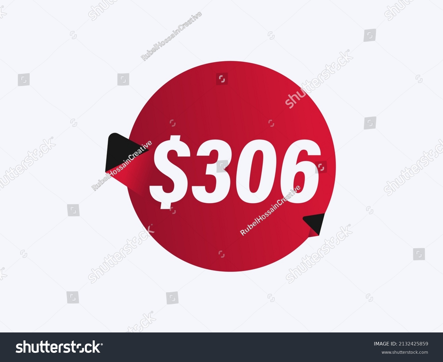 SVG of $306 USD sticker vector illustration svg