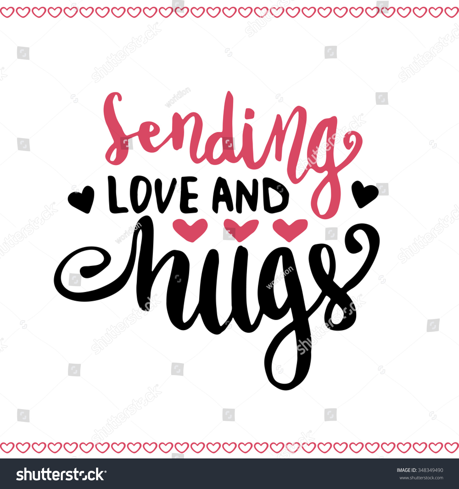 Valentines Day Handwritten Card Hand Drawn Stock Vector (Royalty Free ...