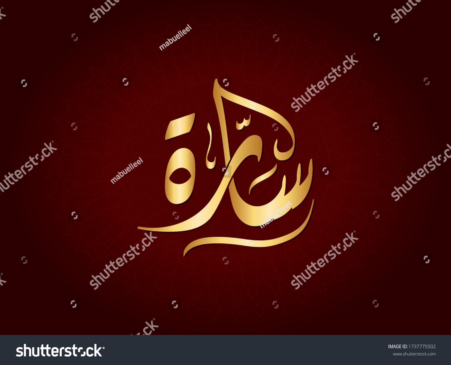 Vector Arabic Islamic Calligraphy Text Sara Stock Vector Royalty Free