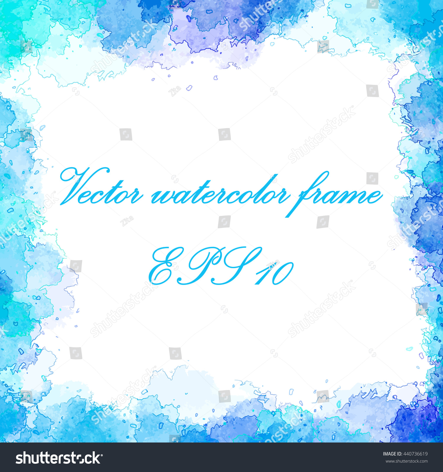 SVG of  Vector bright watercolor square frame   svg