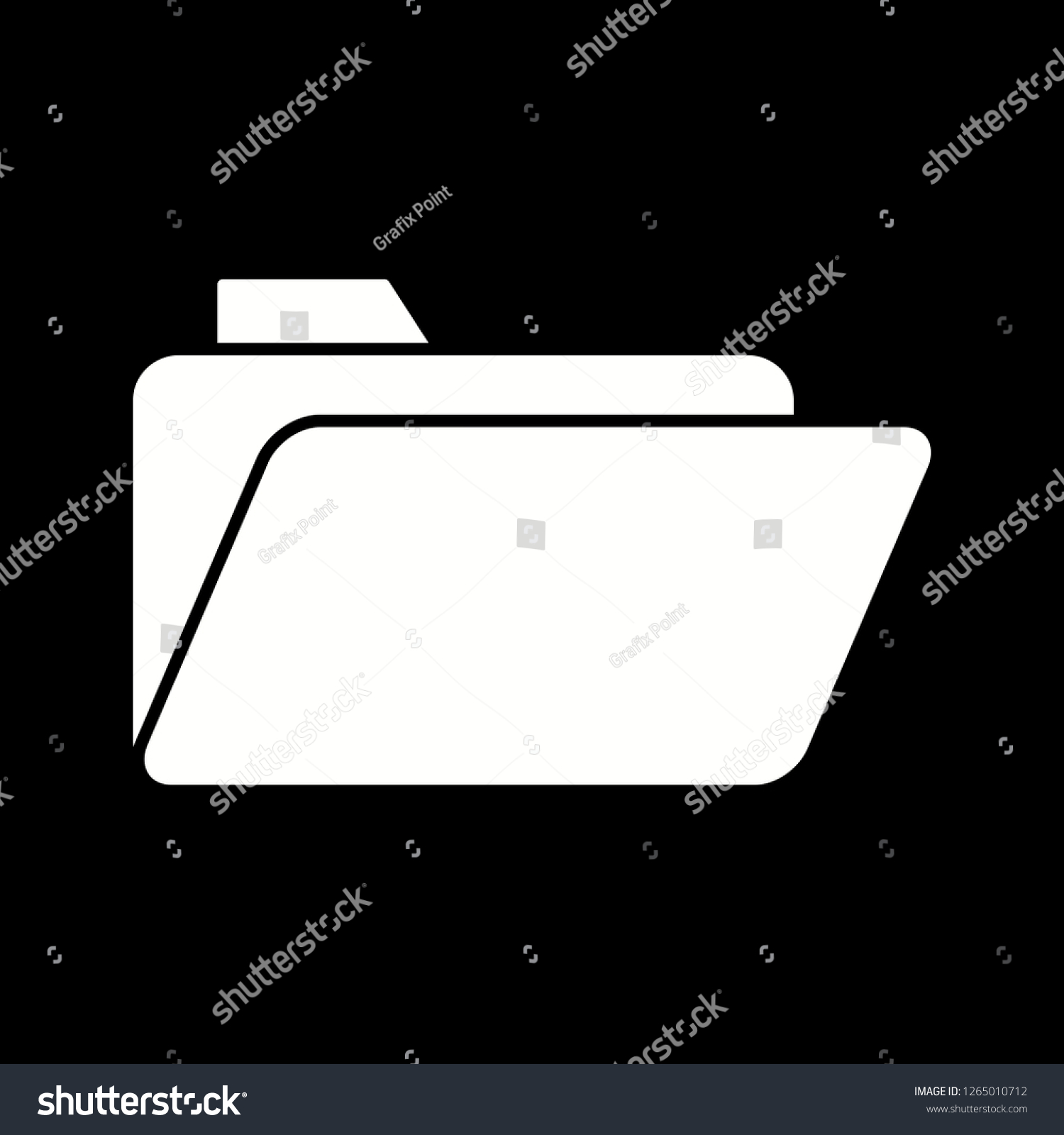 Vektor Stok Vector Folder Icon Tanpa Royalti 1265010712 Shutterstock