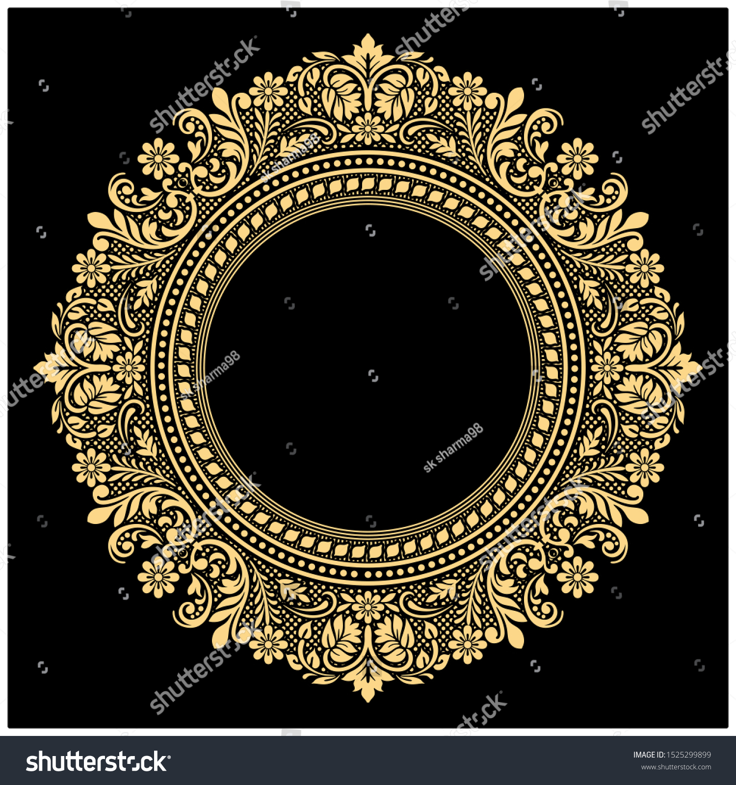 Vector Golden Elementvector Frames Design Templateelement Stock Vector ...