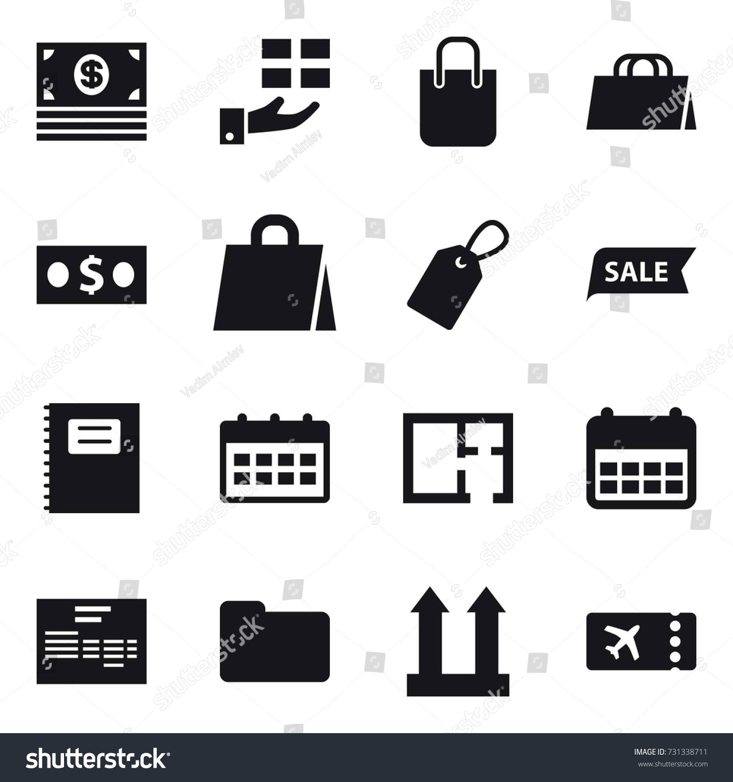 16 Vector Icon Set Money Gift Stock Vector Royalty Free - 