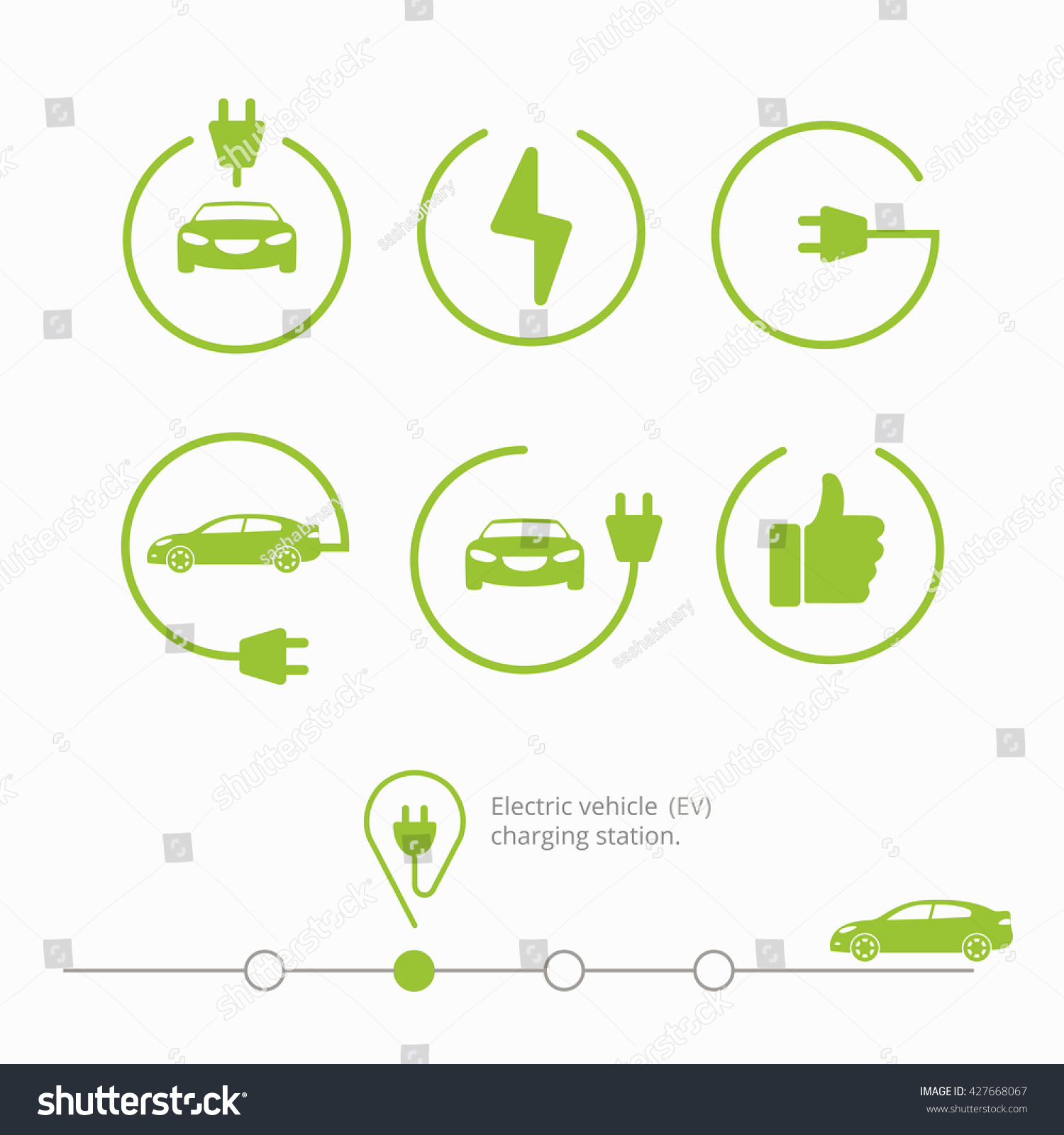 SVG of  Vector illustration pin point place charging station for electric car. Icons electric vehicle charging station. Isolated electric car with cable, finger up, start charging, power place. Electric car. svg
