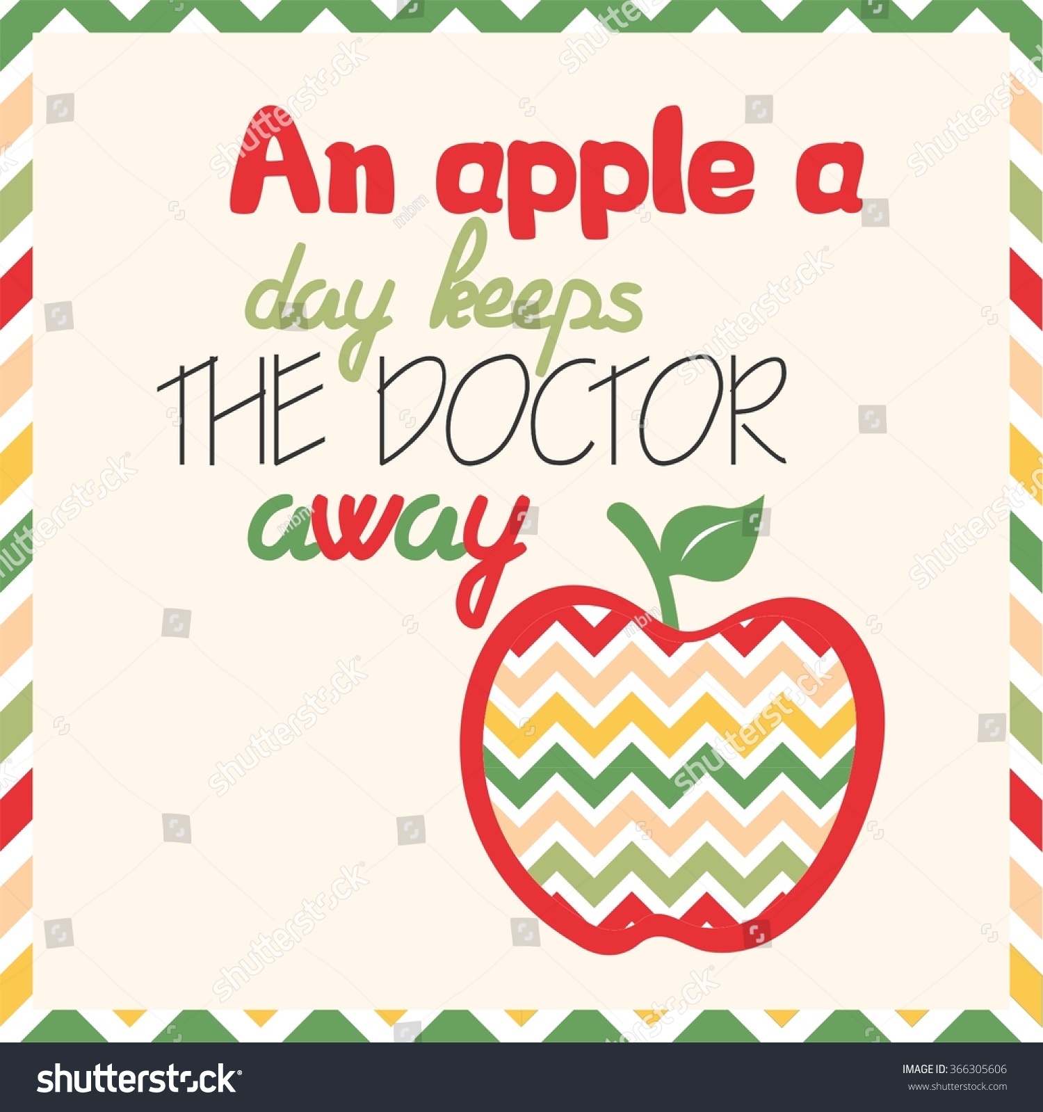 Vector Illustration Apple Motivational Quotes Apple Stock Vector Royalty Free
