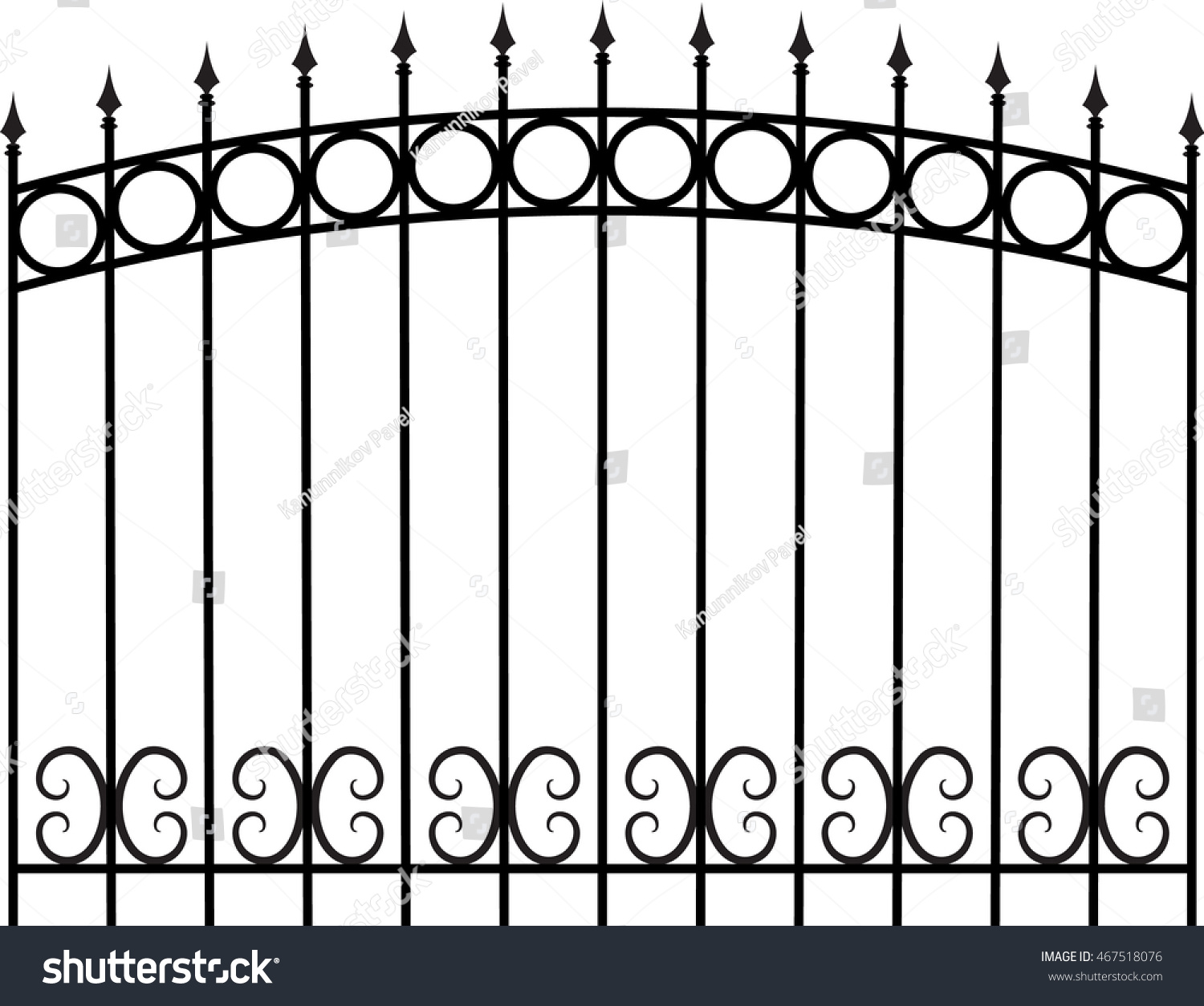 Vector Iron Fence Stock Vector Royalty Free Shutterstock