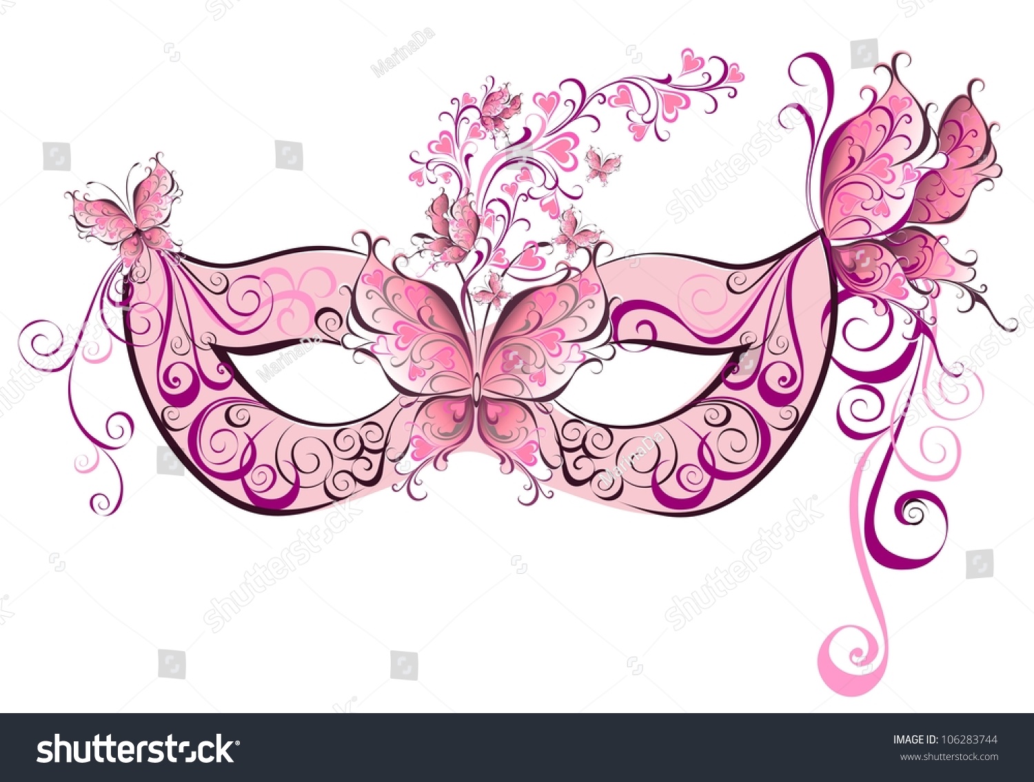 Vector Masks Masquerade Stock Vector (Royalty Free) 106283744