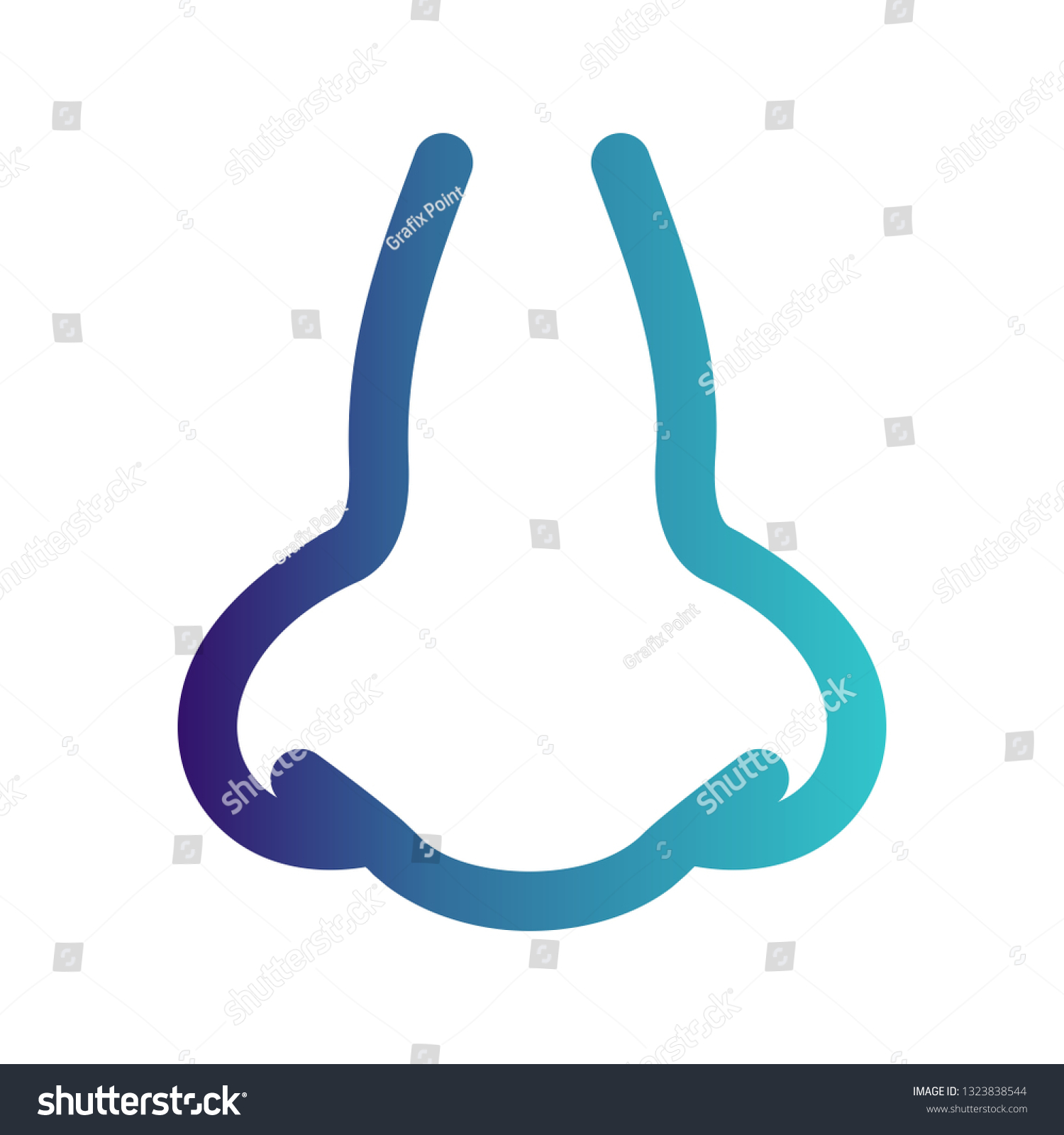 Vector Nose Icon Stock Vector (Royalty Free) 1323838544 | Shutterstock