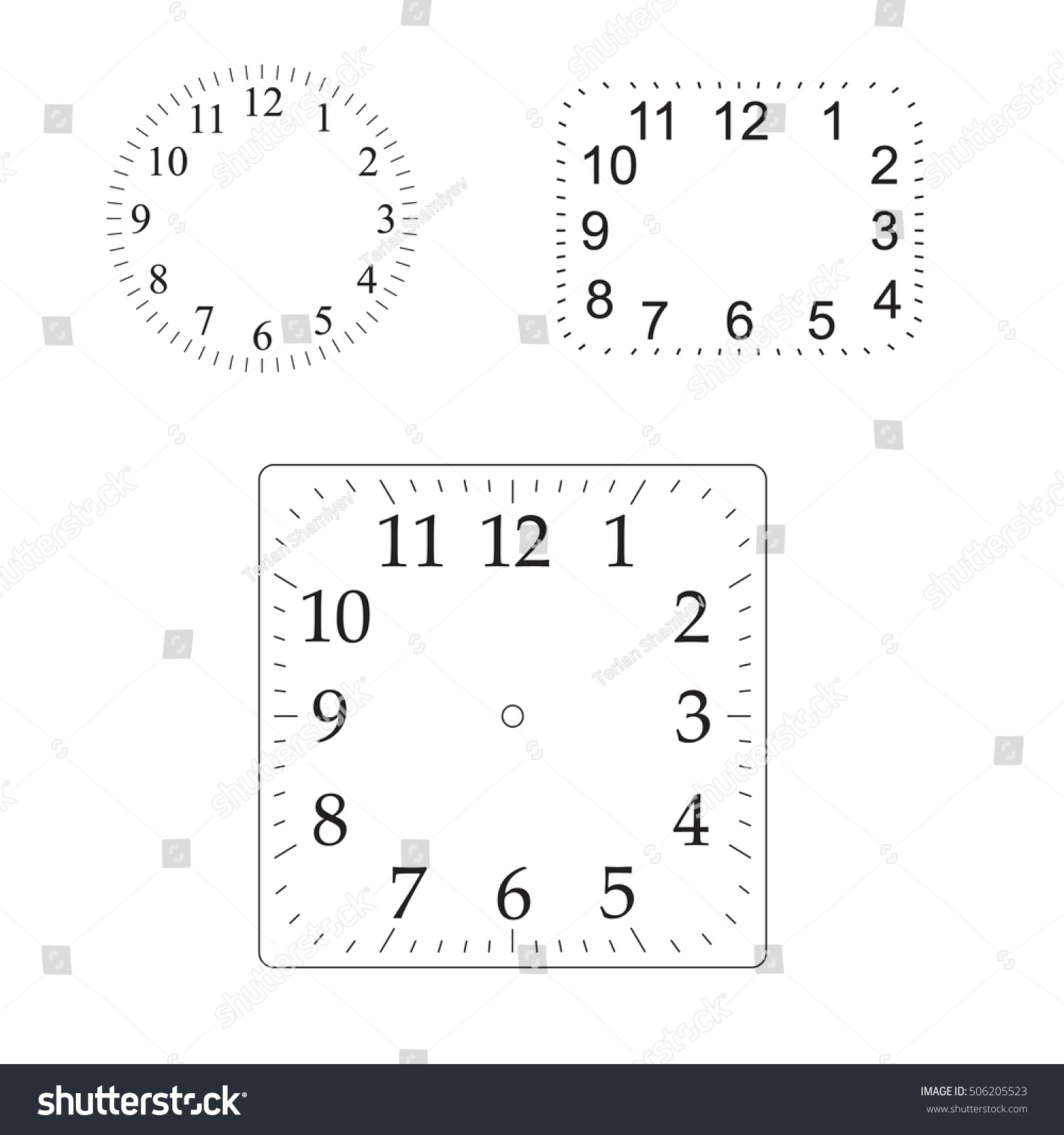 worksheet Number Line Without Numbers vector simple classic clock icon without stock 506205523 numbers with solid and flat color design