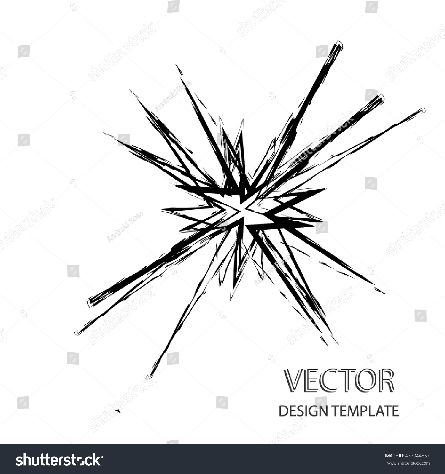 Vector Star Retro Star Star Background Stock Vector Royalty Free 437044657