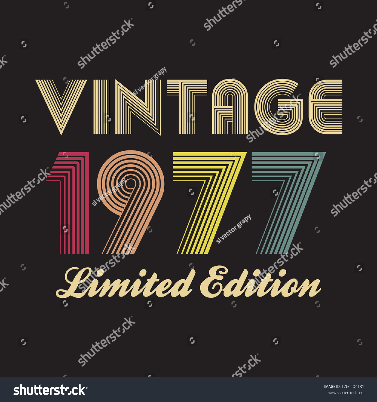 SVG of 1977 vector vintage retro tshirt design svg