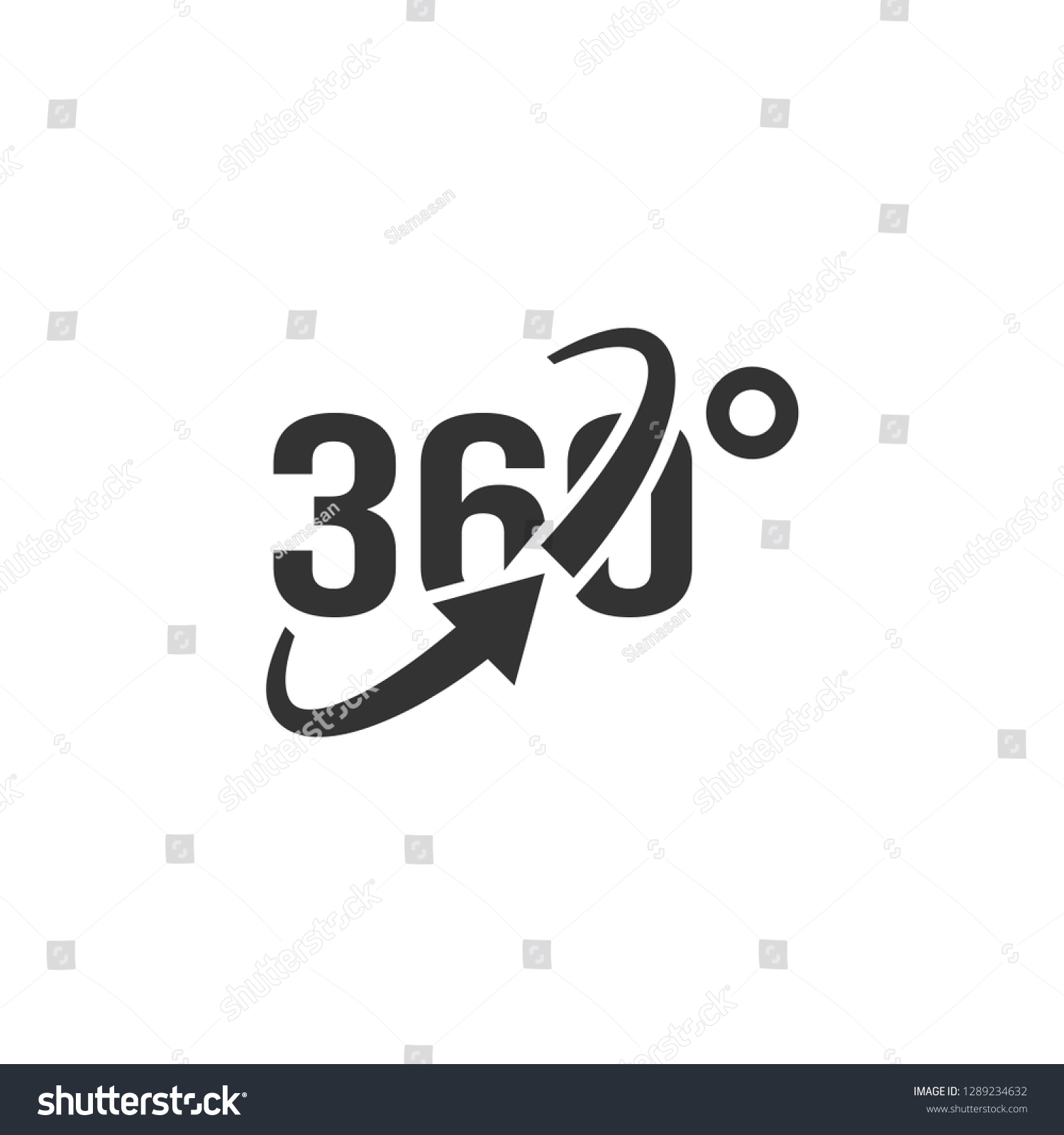 360 View Icon Graphic Design Template Stock Vector (Royalty Free ...