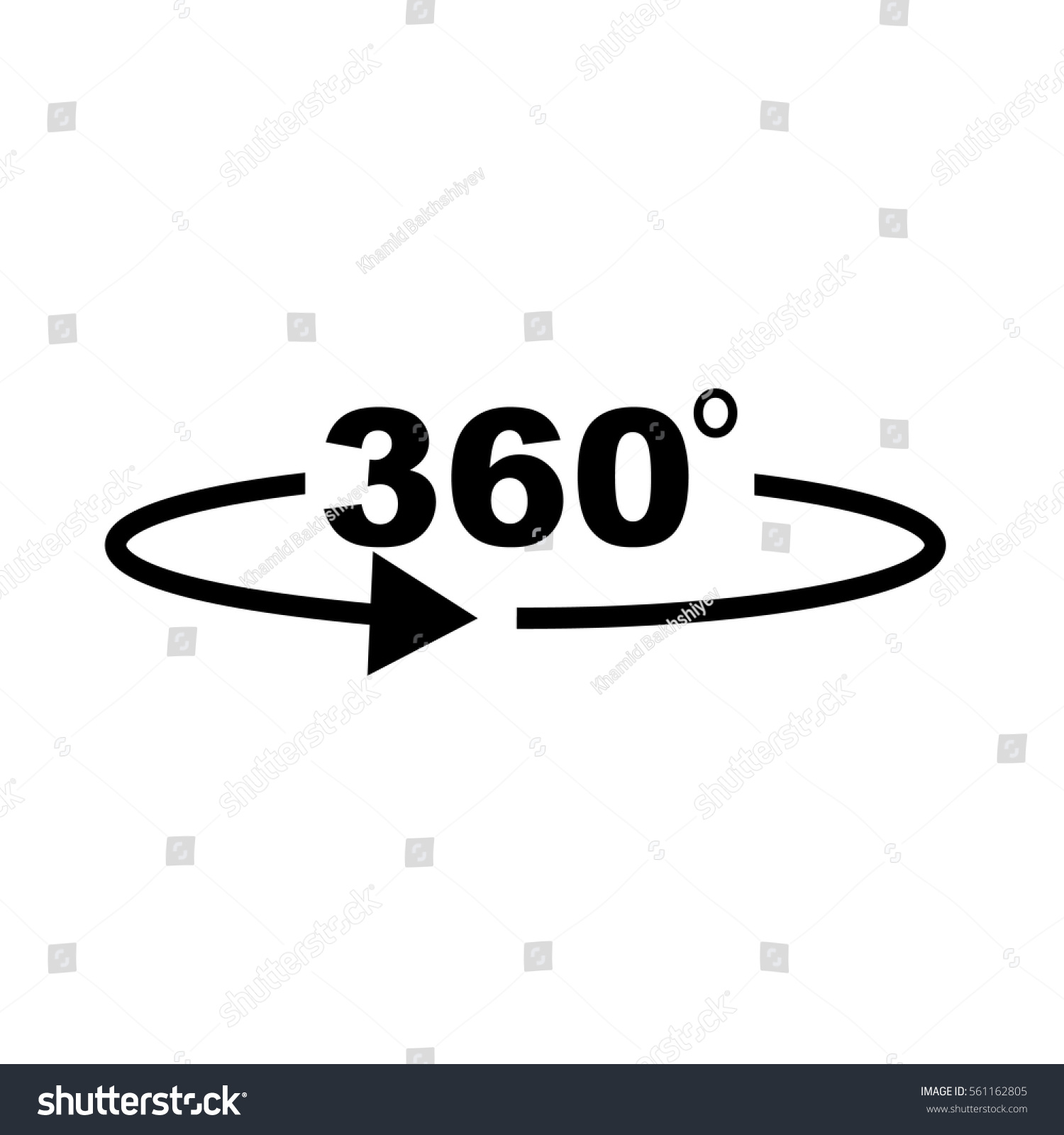 360 View Vector Icon Stock Vector (Royalty Free) 561162805 | Shutterstock