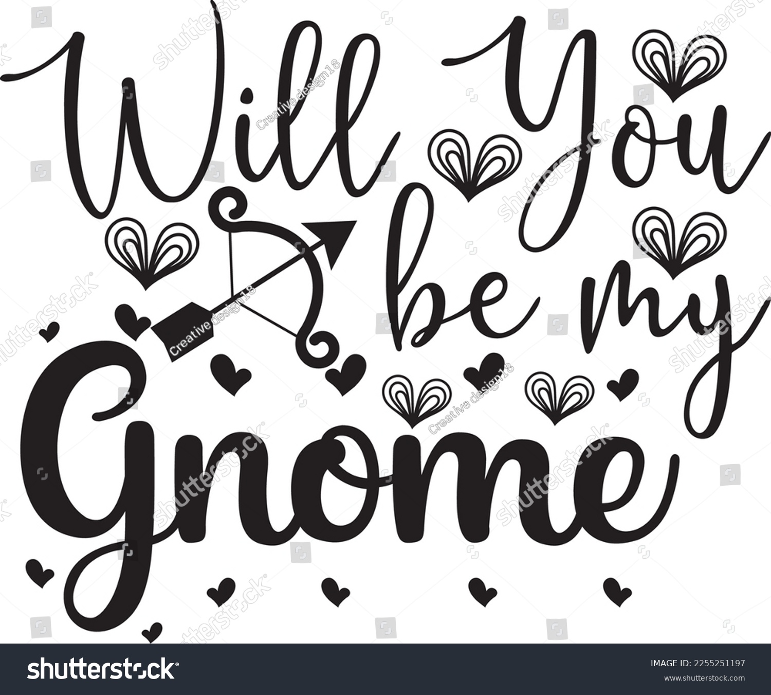 SVG of 
will you be my gnome svg
