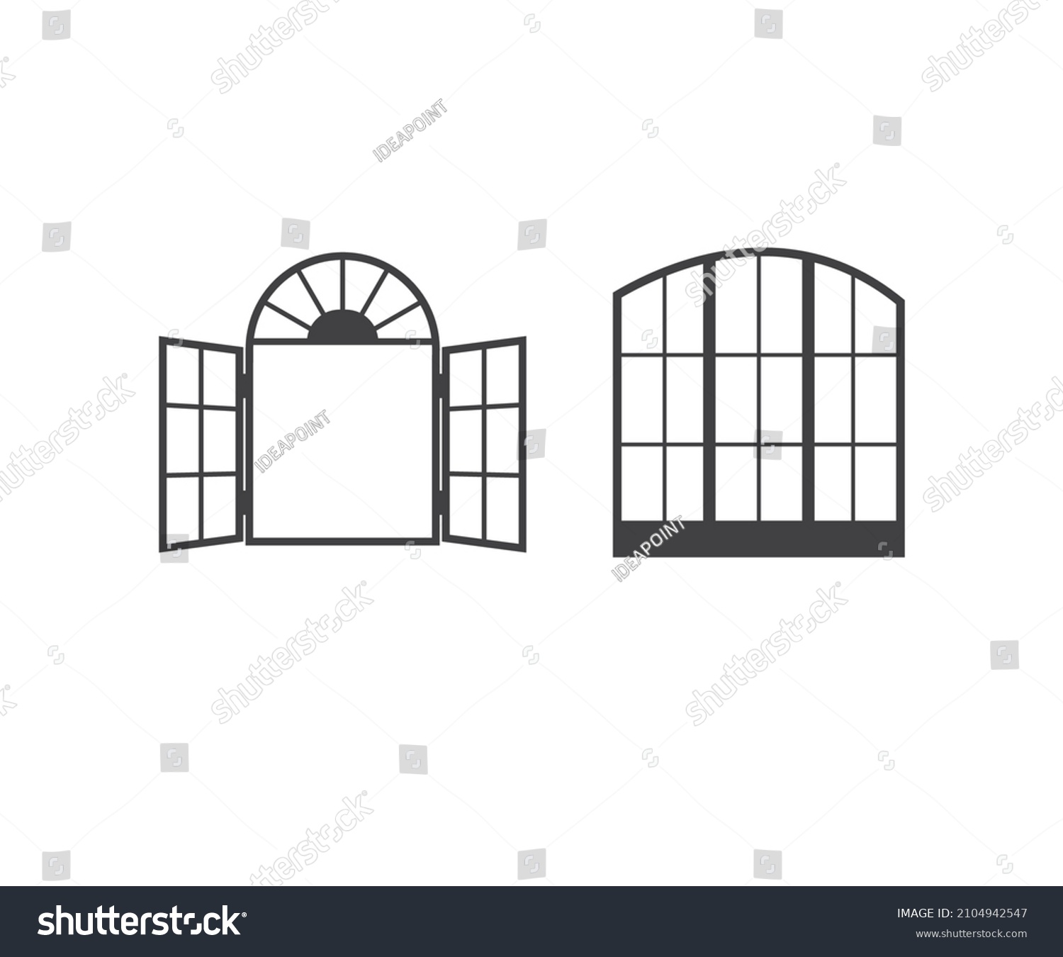 SVG of  Window Frame Casement svg, Window File For Cricut, Windows Vector, Windows Clipart, Windows Silhouette svg
