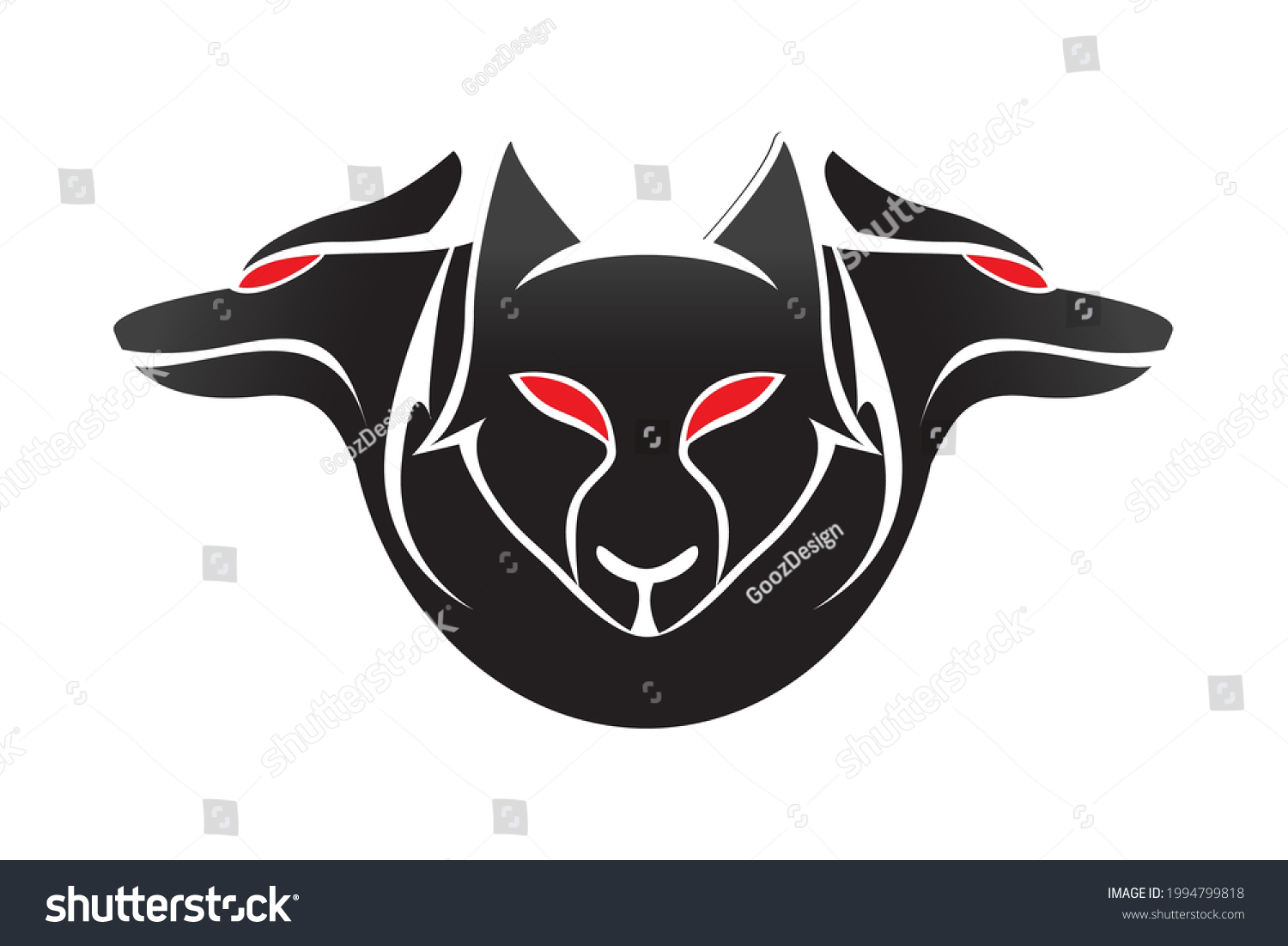 SVG of 3 wolf logo design vector illustration svg
