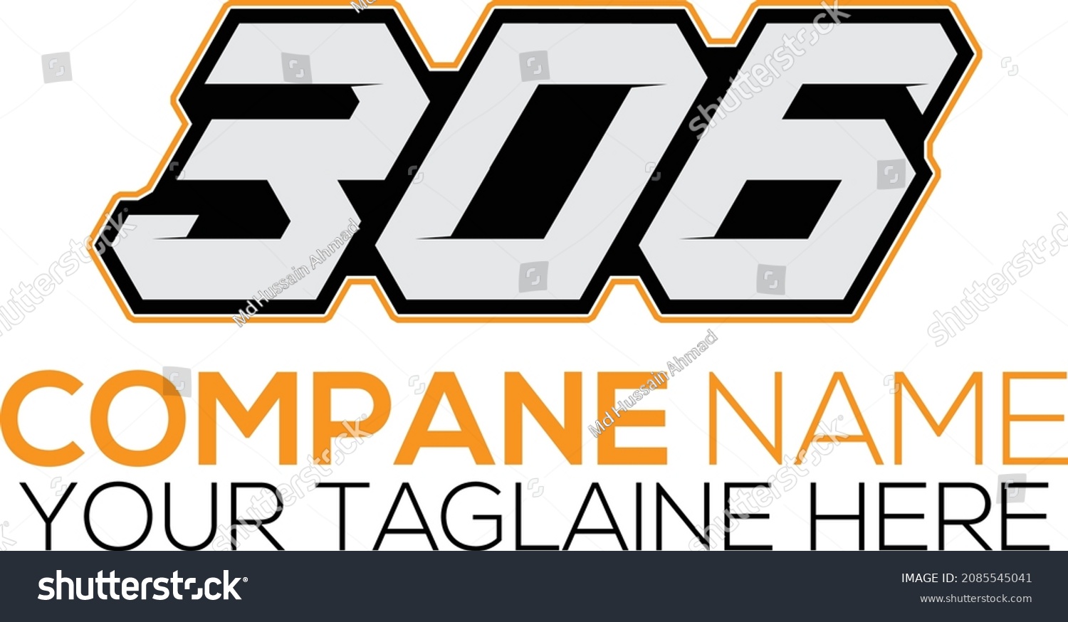 SVG of 306 word logo template design svg