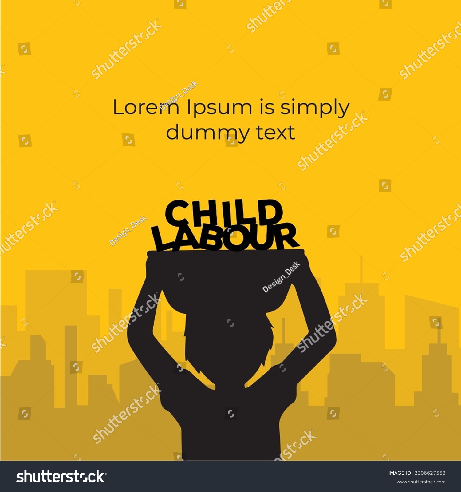 SVG of 
World day against child labour, Child labour around world, Stop child labour. A red background with a silhouette of a child holding a crane svg