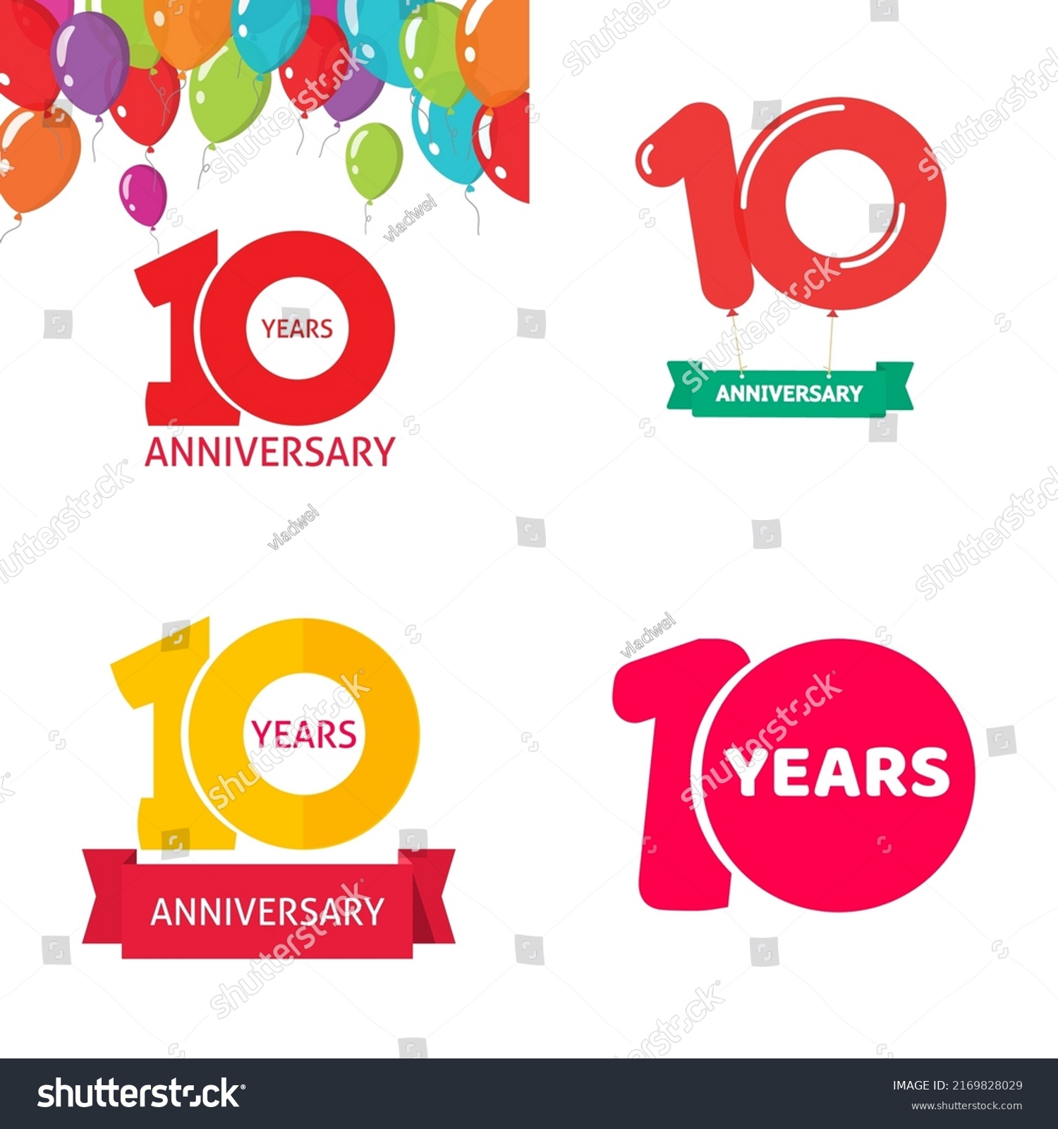 10 Year Anniversary Number Logo Vector Stock Vector (Royalty Free ...