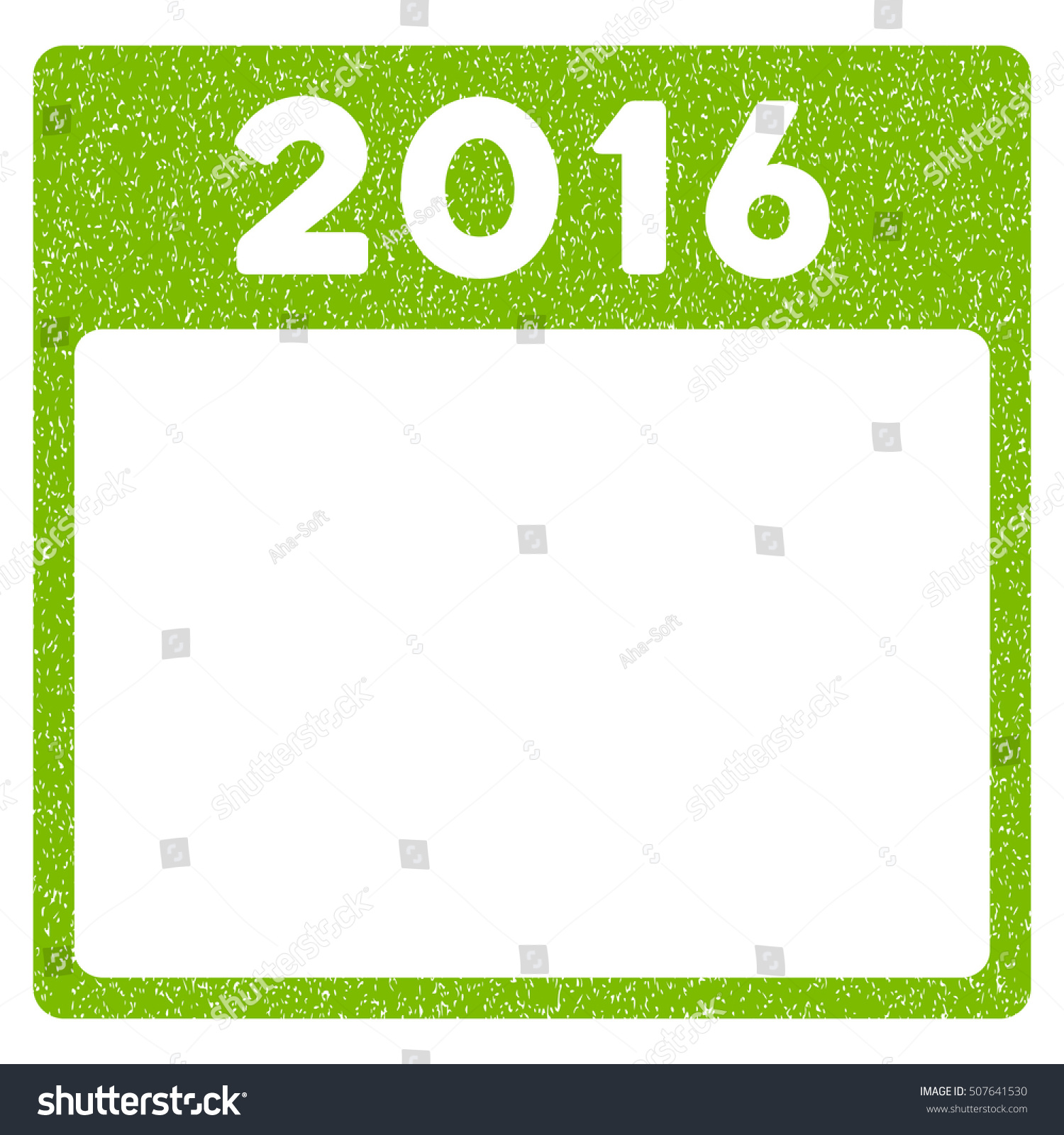 2016 Year Calendar Template Grainy Textured Stock Vector (Royalty Free