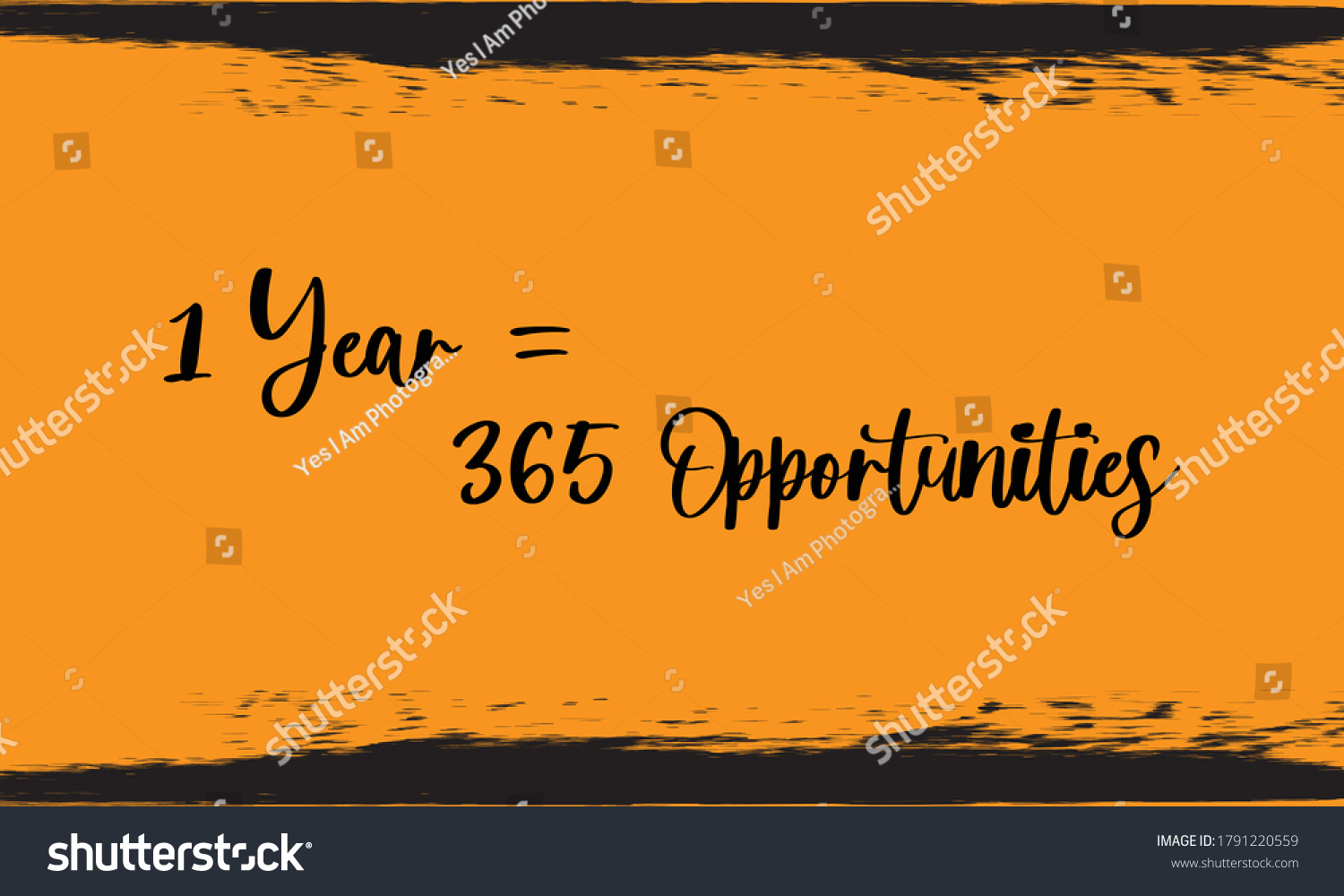 1 Year 365 Opportunities Hand Written Stock Vector Royalty Free