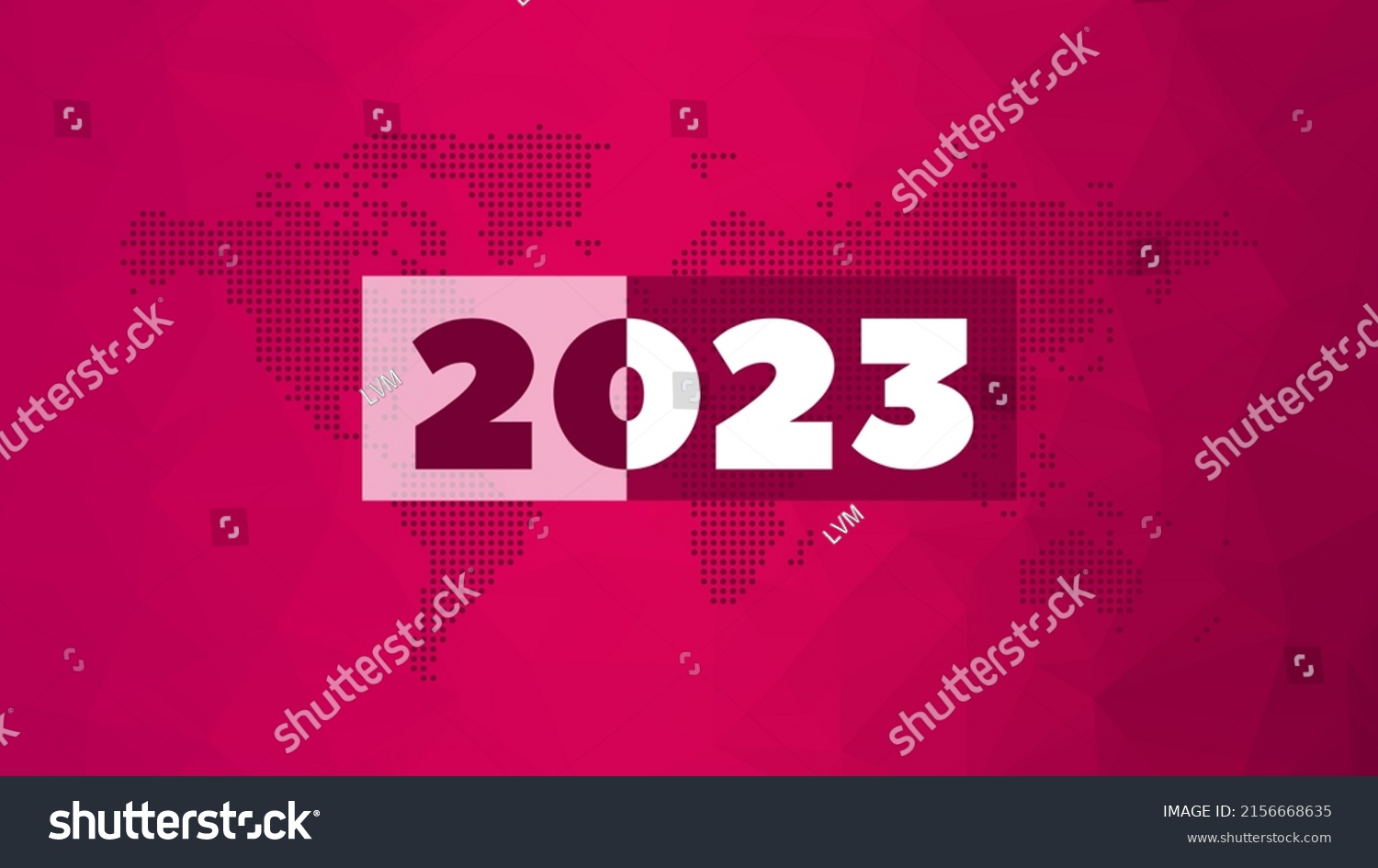 Stock Vector  Year Vector World Map Infographic Symbol Pink Gradient Vector Polygonal Pattern 2156668635 