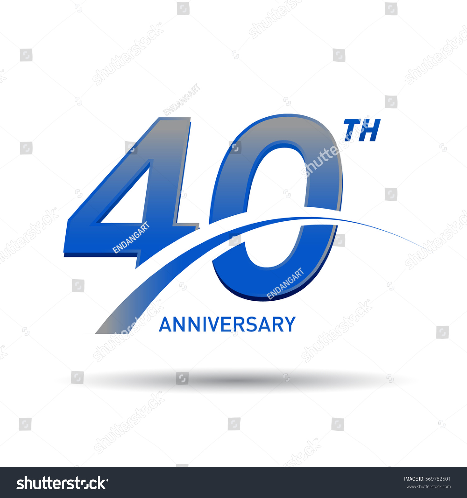 40 Years Anniversary Celebration Design Stock Vector 569782501 ...